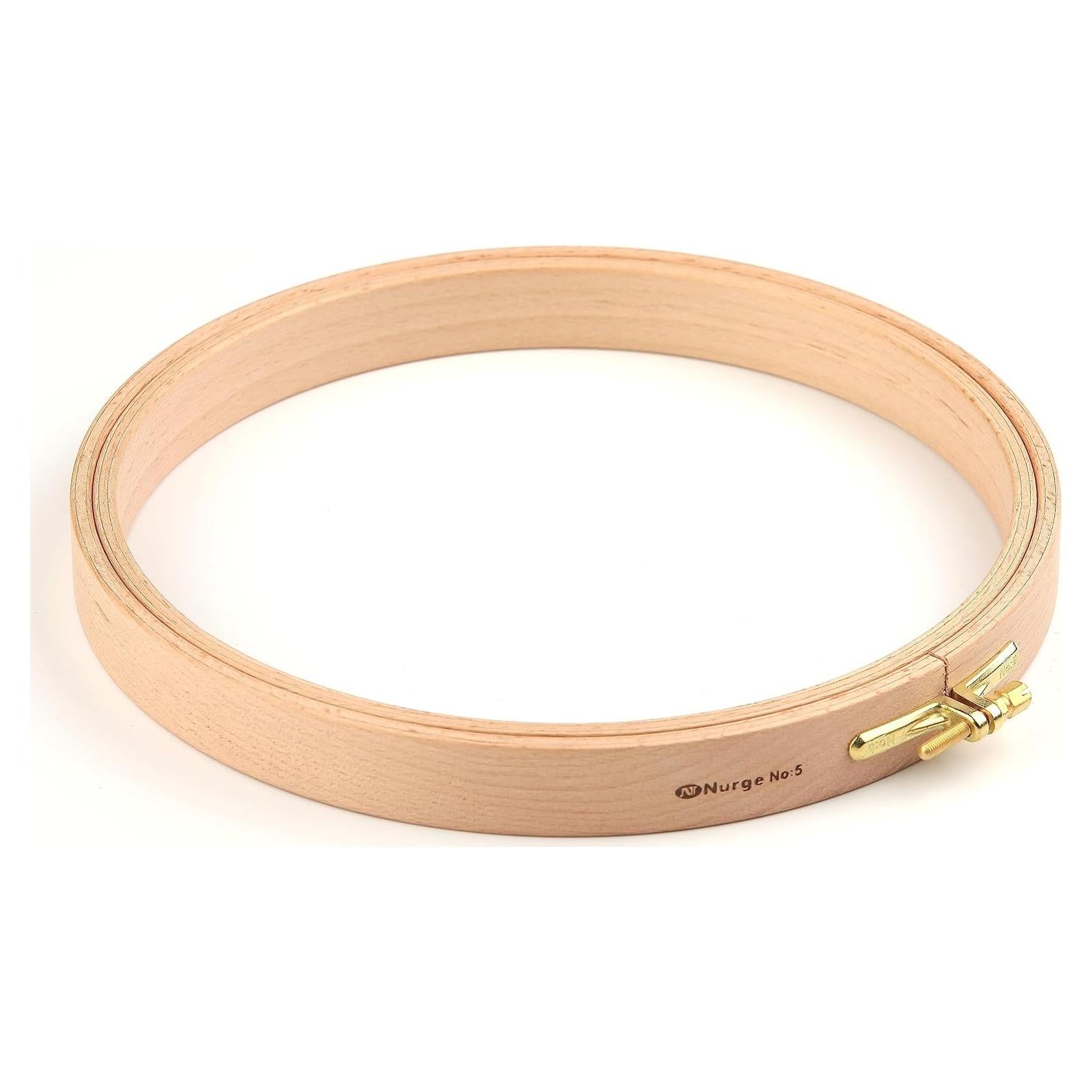 Aro de Bordado de Madera Nurge 24 mm con Tornillo Ajustable