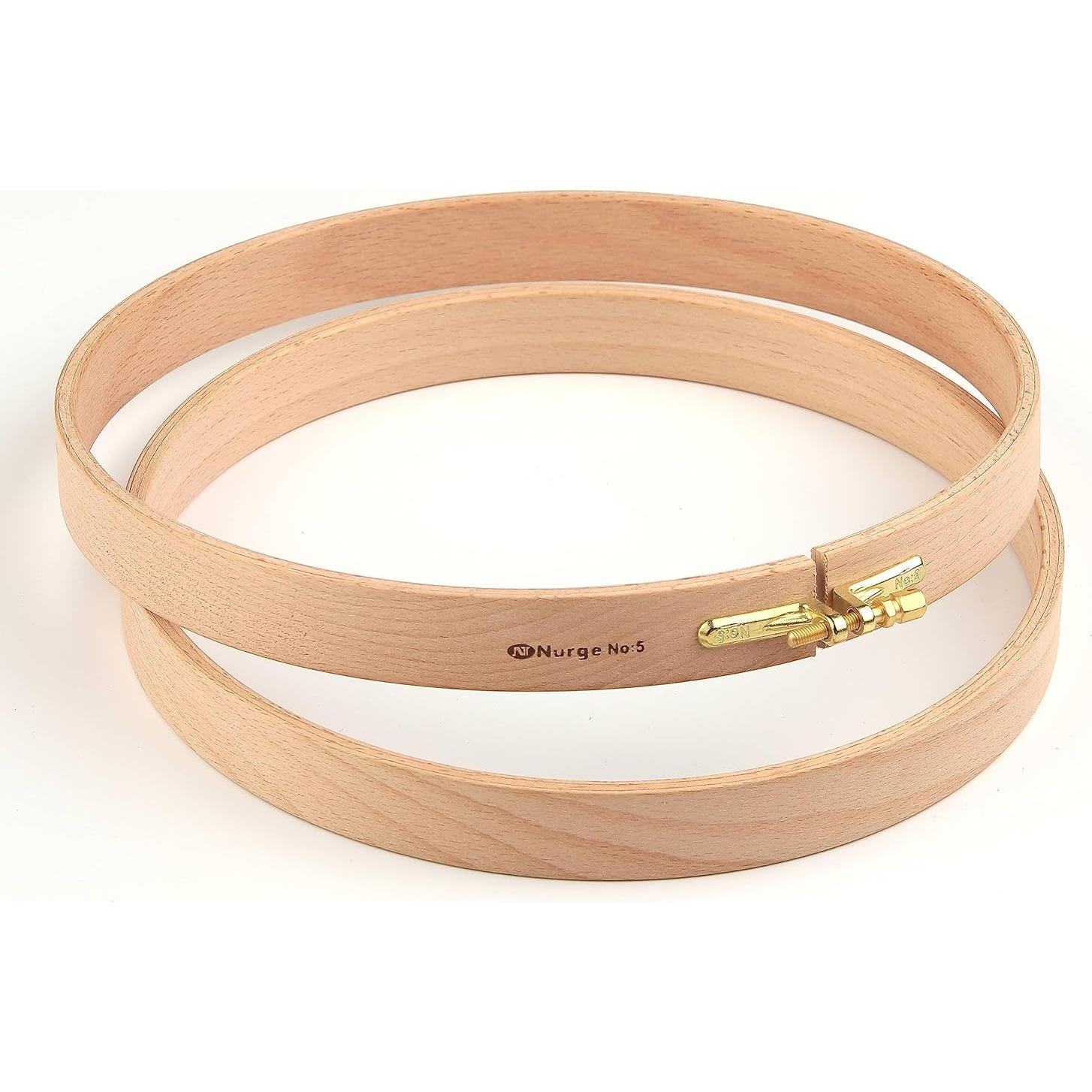 Aro de Bordado de Madera Nurge 24 mm con Tornillo Ajustable