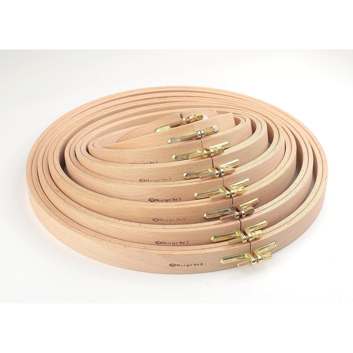 Aro de Bordado de Madera Nurge 24 mm con Tornillo Ajustable