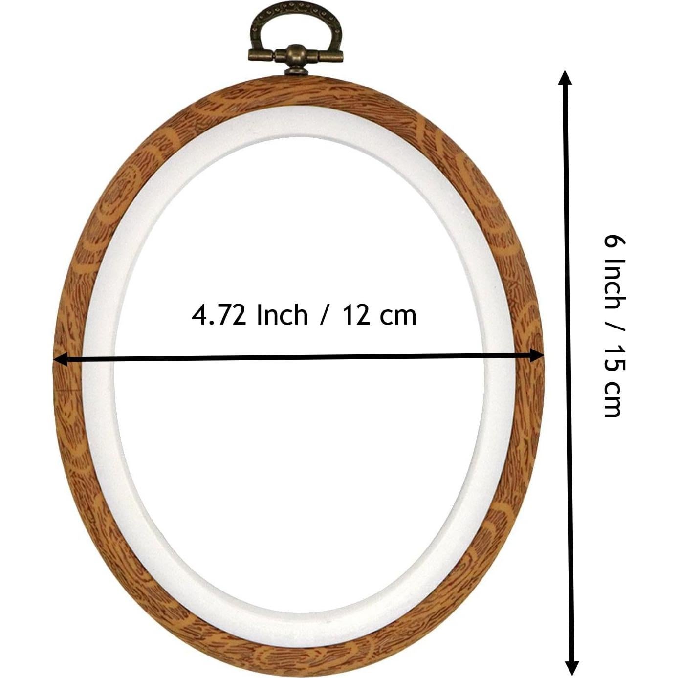 Juego de Aros de Bordado Ovalados Mcredy 4 PCS 15.24x11.99 cm