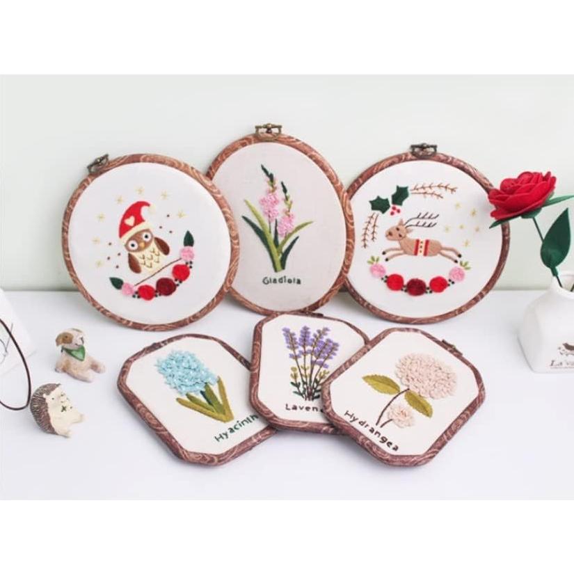 Juego de Aros de Bordado Ovalados Mcredy 4 PCS 15.24x11.99 cm