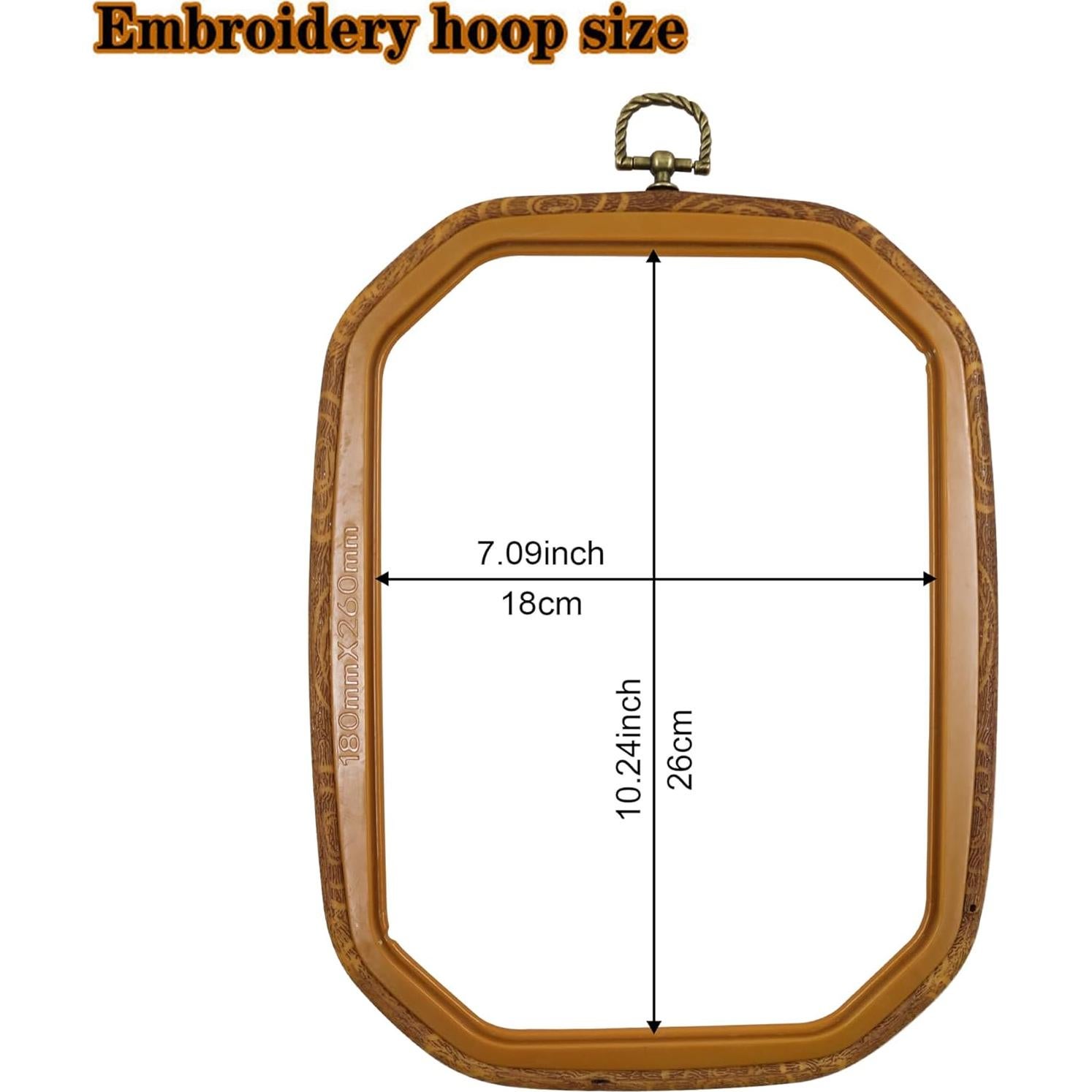 Set de 3 Aros de Bordado Decorativos Guofa 25.4x17.8 cm