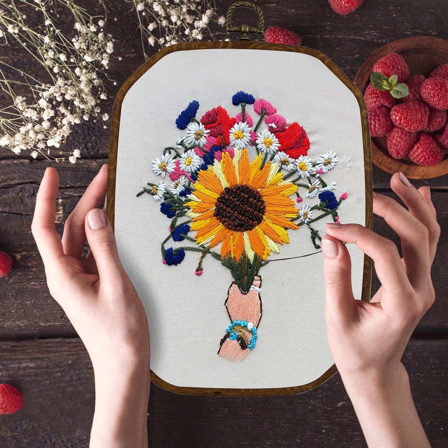 Set de 3 Aros de Bordado Decorativos Guofa 25.4x17.8 cm