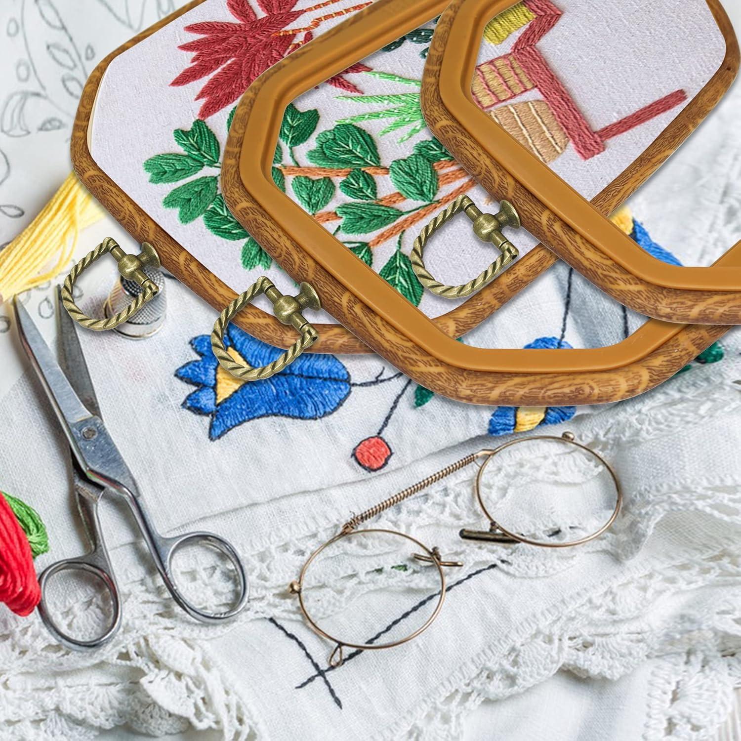 Set de 3 Aros de Bordado Decorativos Guofa 25.4x17.8 cm