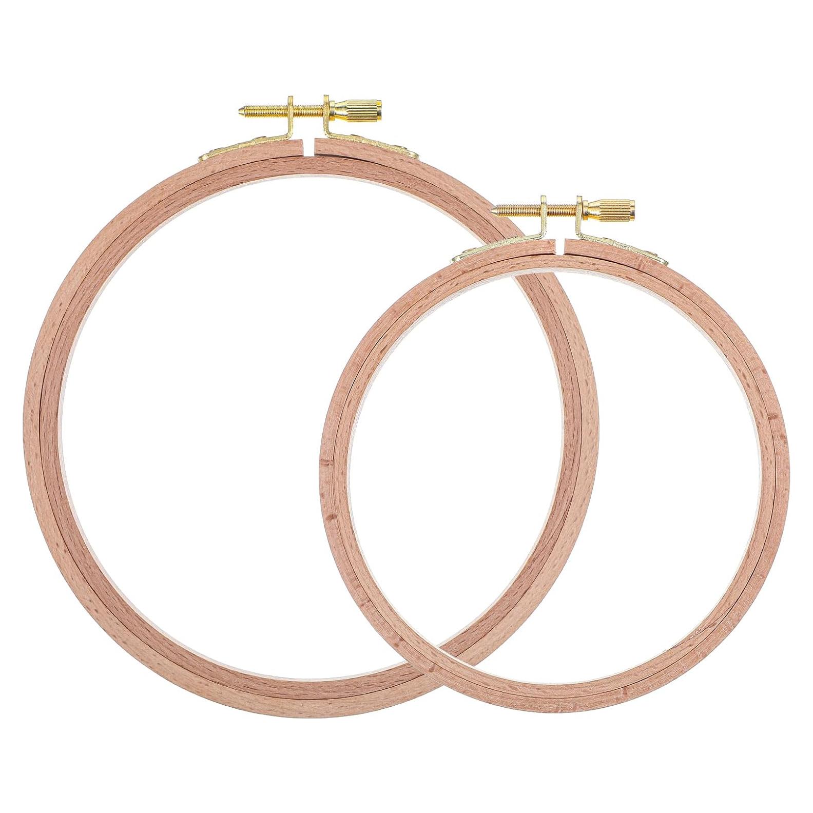Aros de Bordado de Madera de Haya 2 Pcs 16.5cm y 13.3cm