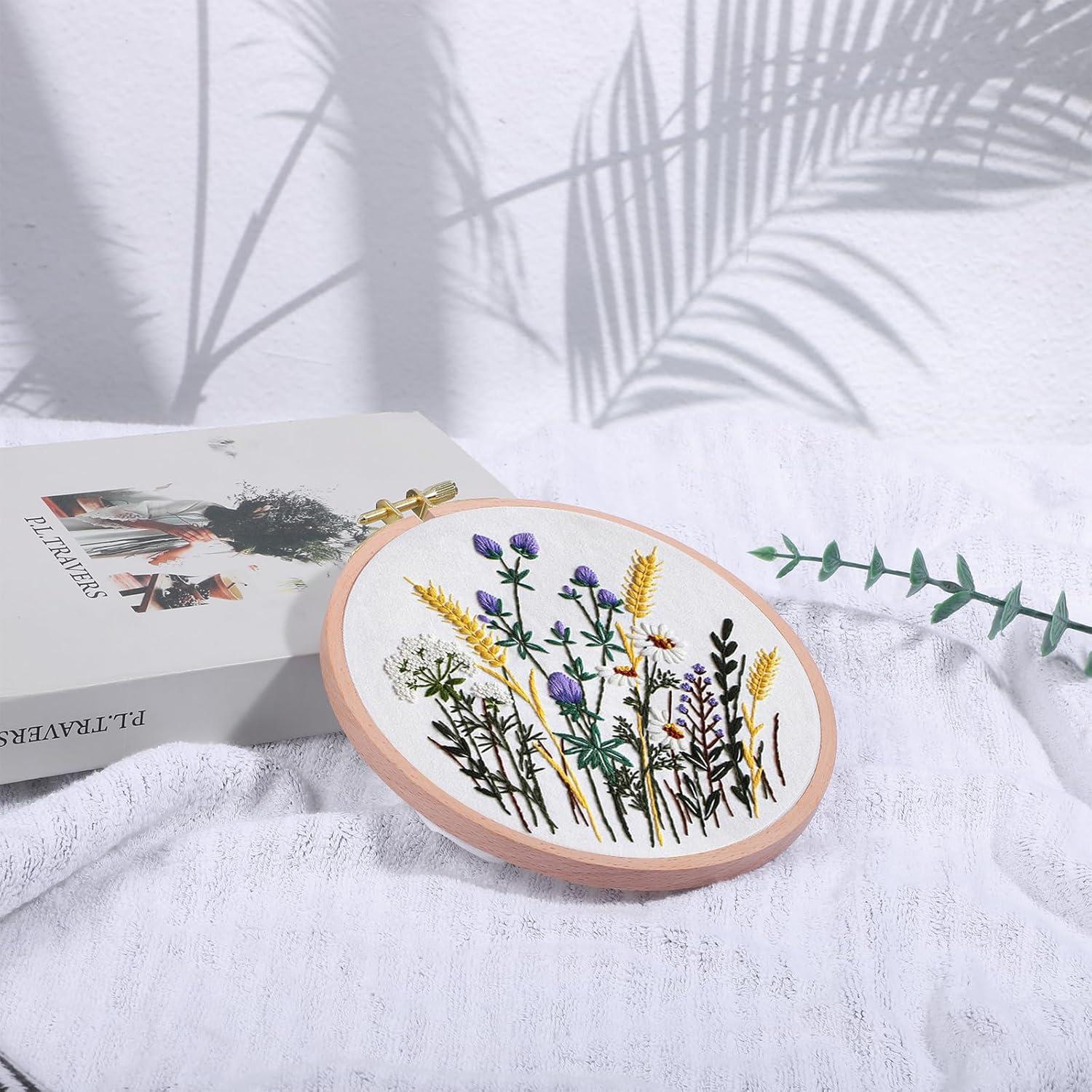 Aros de Bordado de Madera de Haya 2 Pcs 16.5cm y 13.3cm