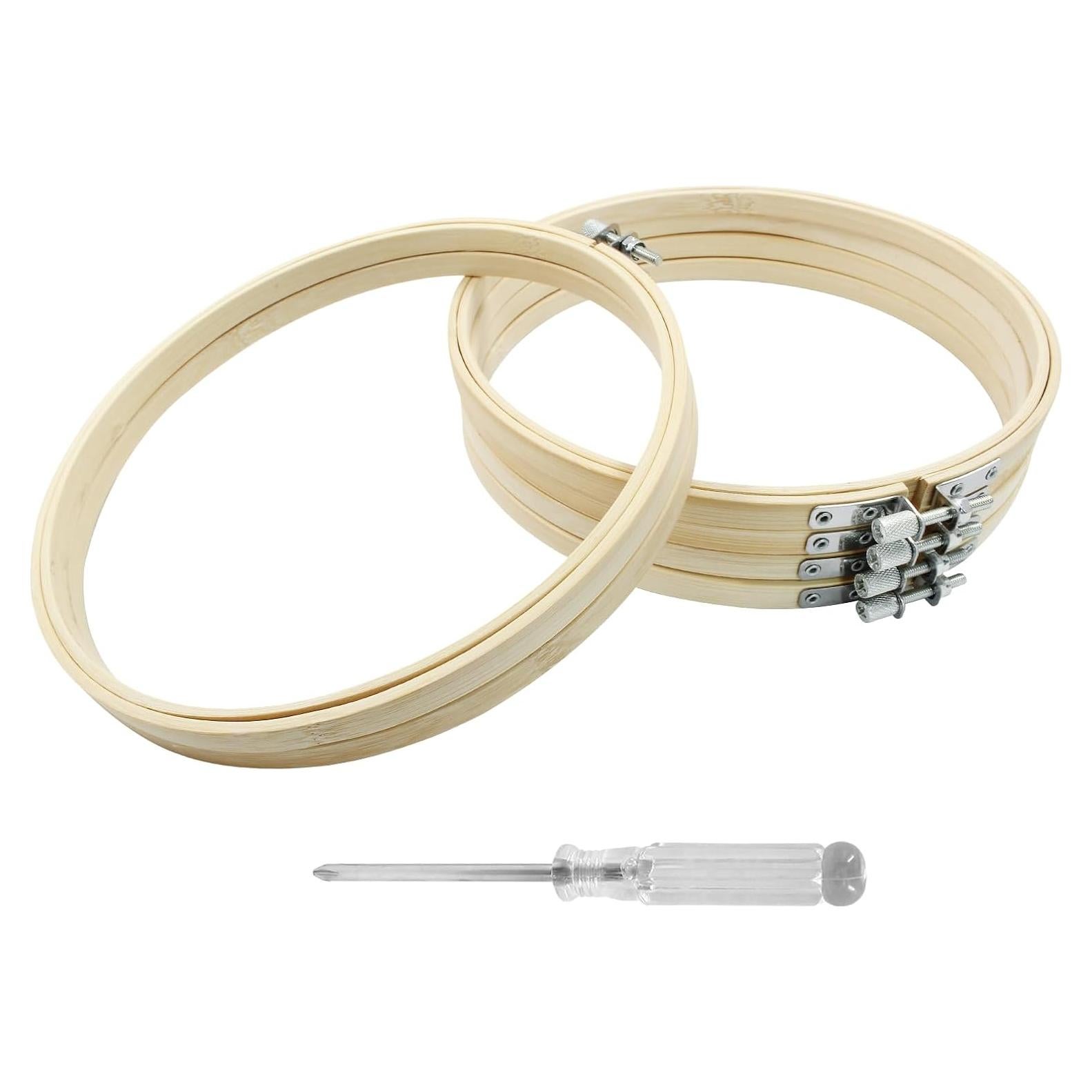 Aros de Bordado Biaungdo 20cm 6 Piezas de Bambú