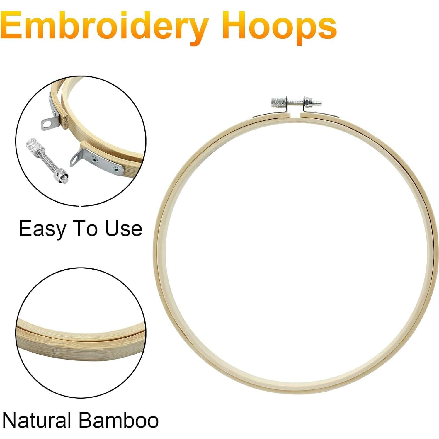 Aros de Bordado Biaungdo 20cm 6 Piezas de Bambú