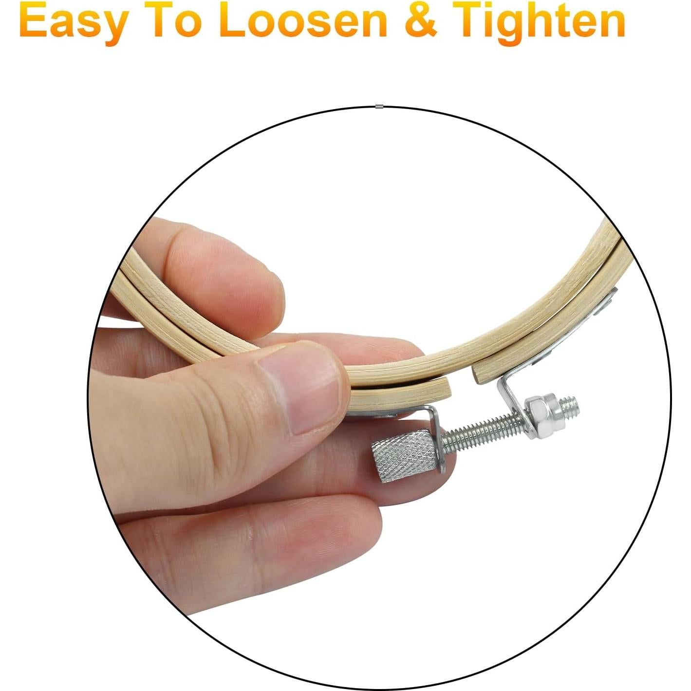 Aros de Bordado Biaungdo 20cm 6 Piezas de Bambú