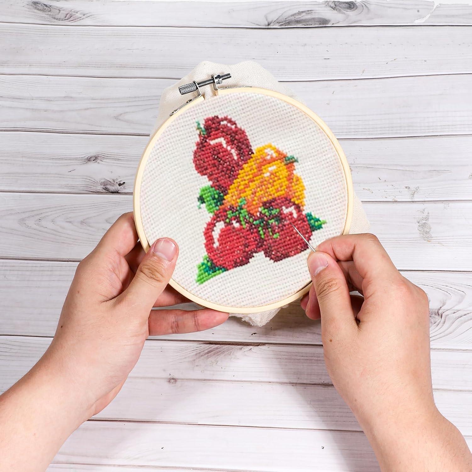 Aros de Bordado de Bambú 4" y 6" - 2 Pcs Ajustables