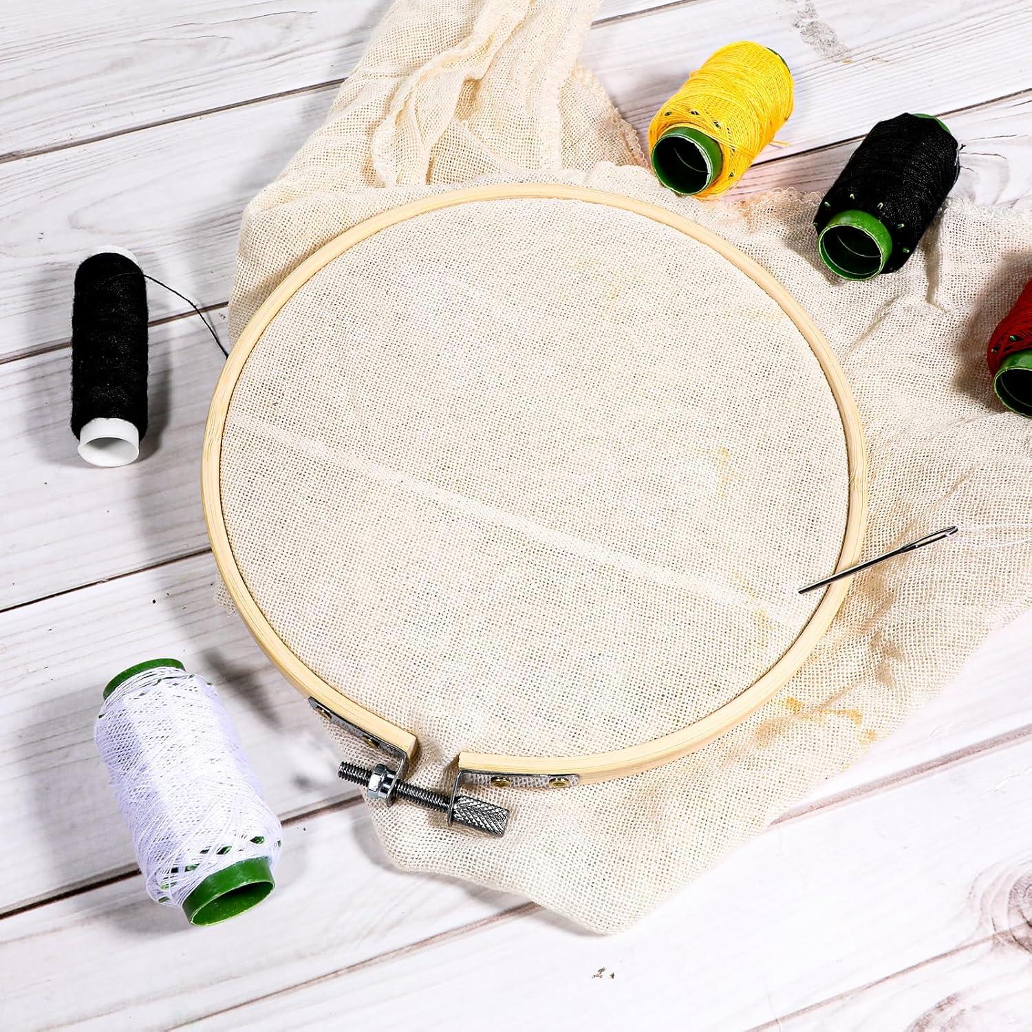 Aros de Bordado de Bambú 4" y 6" - 2 Pcs Ajustables