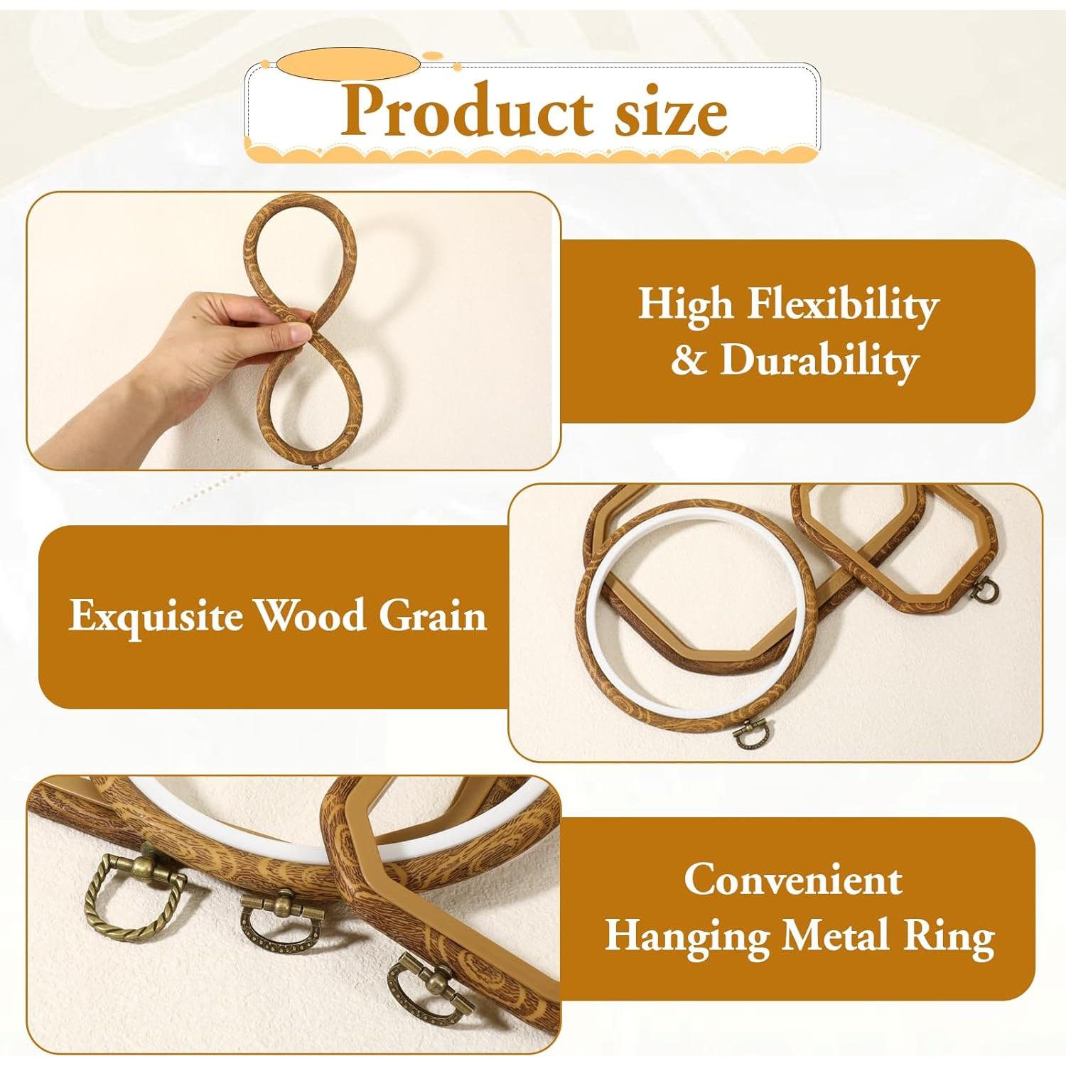 Conjunto de Aros de Bordado Simarro 9 Pcs Variados