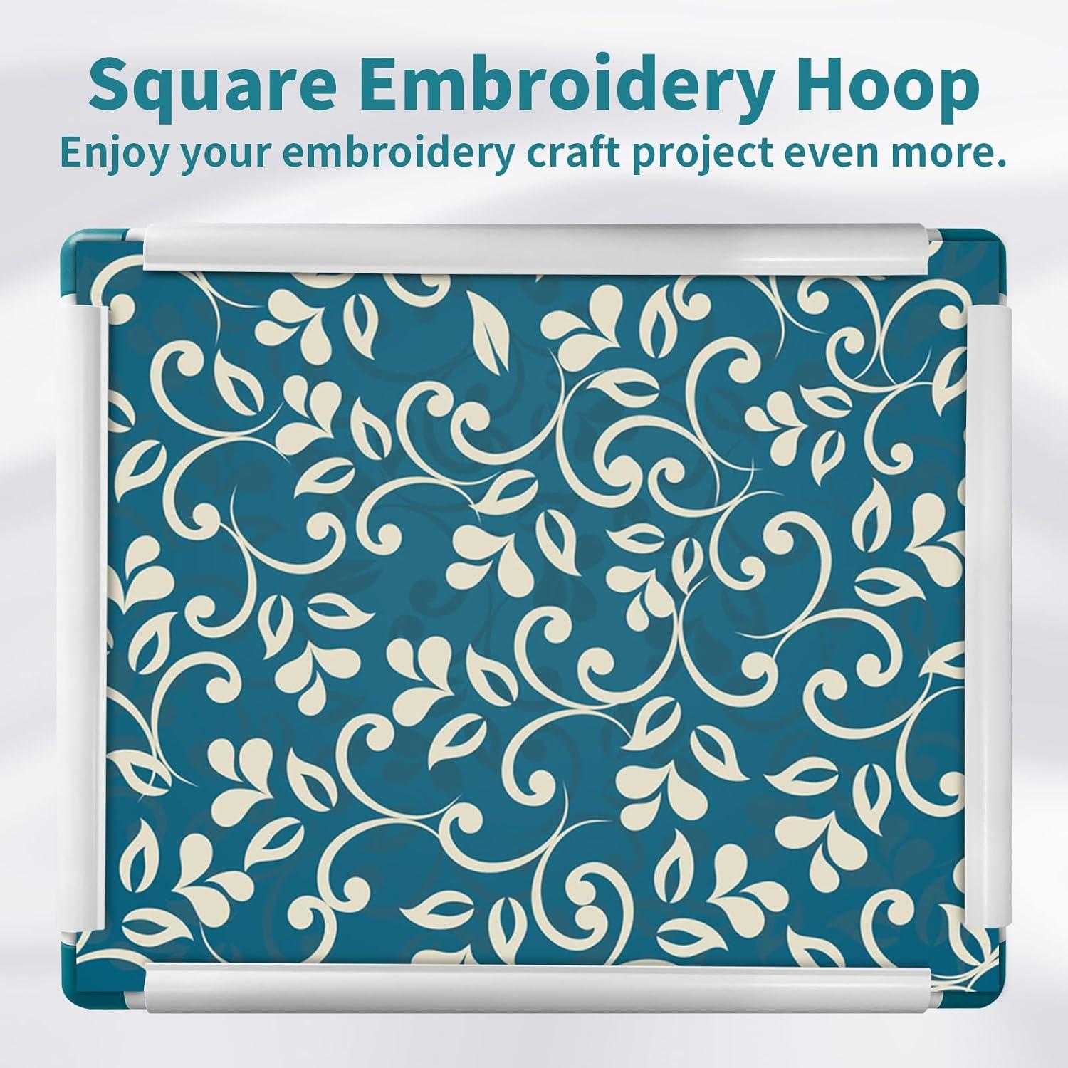 Paquete de 2 Aros de Bordado Cuadrados GLSJA 23x28 y 28x38 cm