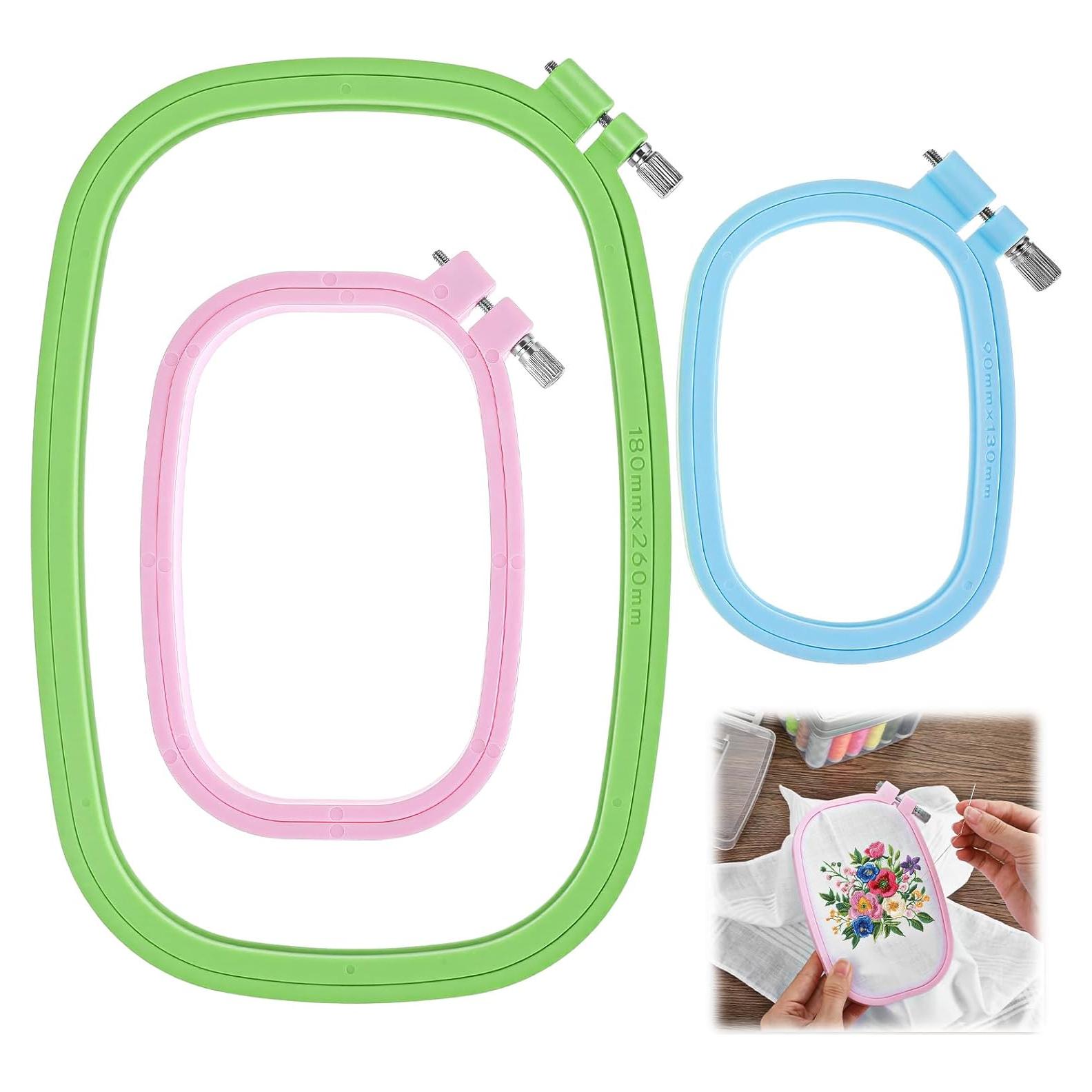 Paquete de 3 Aros de Bordado Cuadrados Quilax - 3 Tamaños