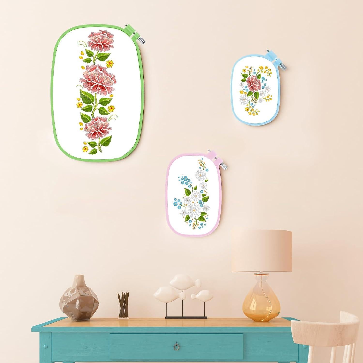 Paquete de 3 Aros de Bordado Cuadrados Quilax - 3 Tamaños