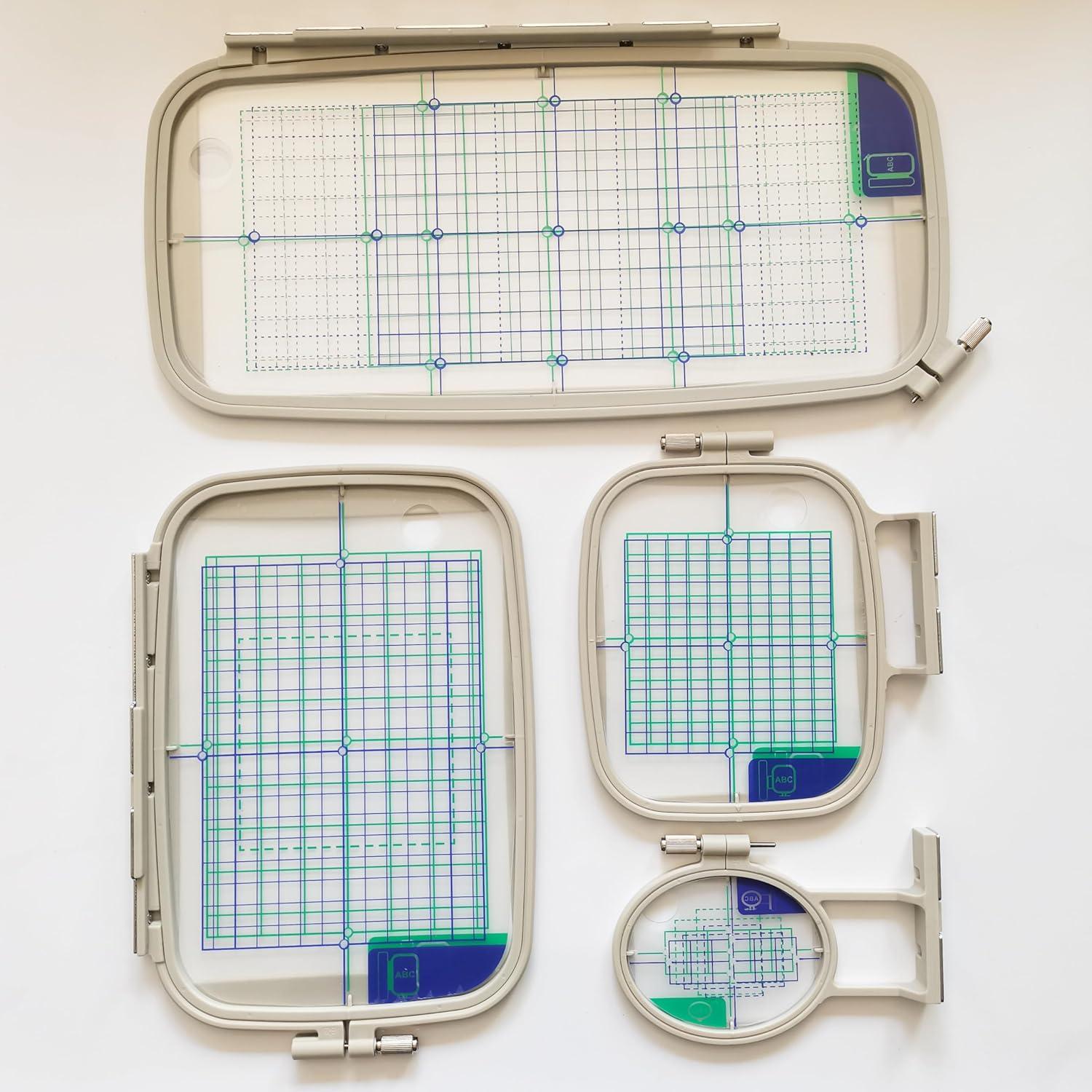 HONEYSEW Juego de Aros de Bordado 4 en 1 para Brother y Babylock