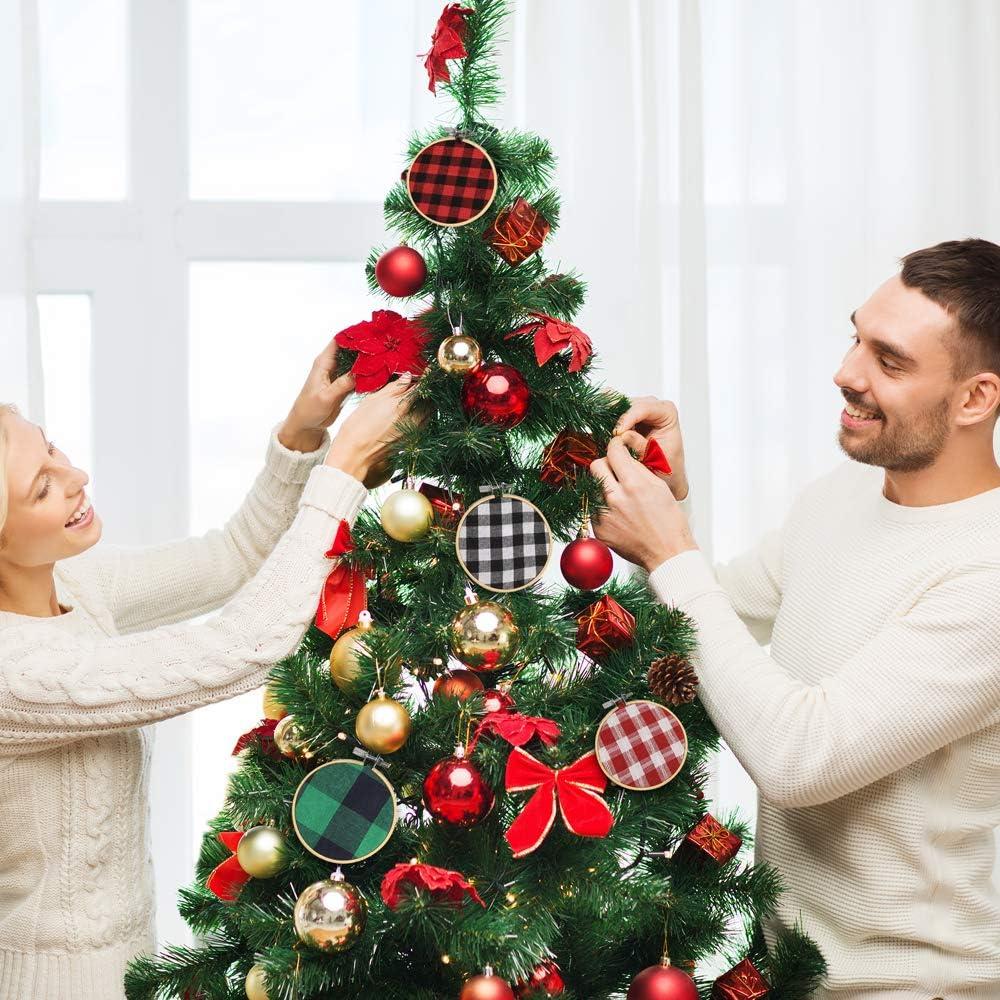 Kit de Adornos de Navidad Caydo 12 Piezas Aros y Tela