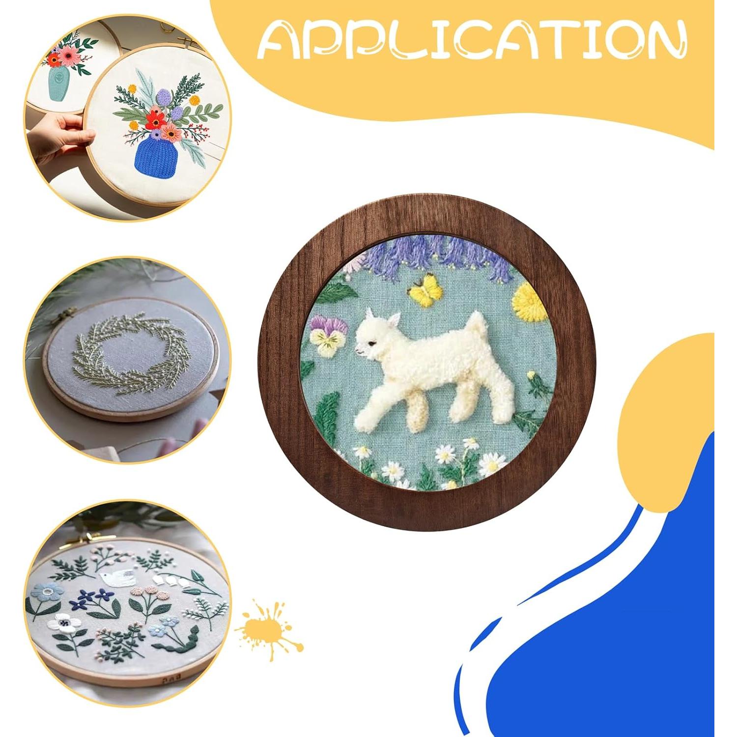 Juego de 3 Marcos de Bordado Redondos JoyHuaTrade 15.2 cm