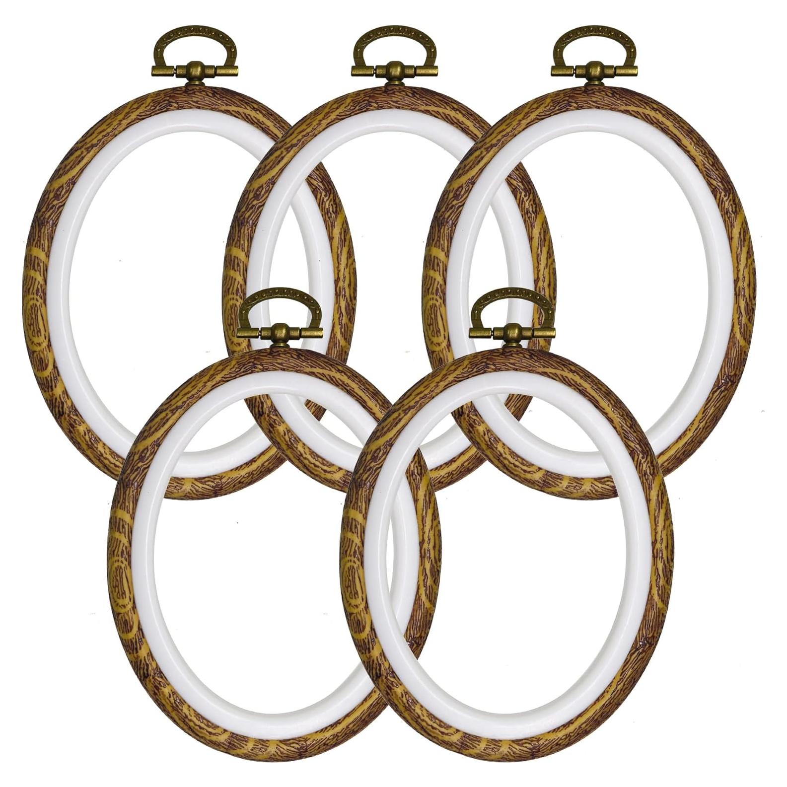 Aros de Bordado Ovalados 5PCS Guofa 12.7 x 10.16 cm Decorativos