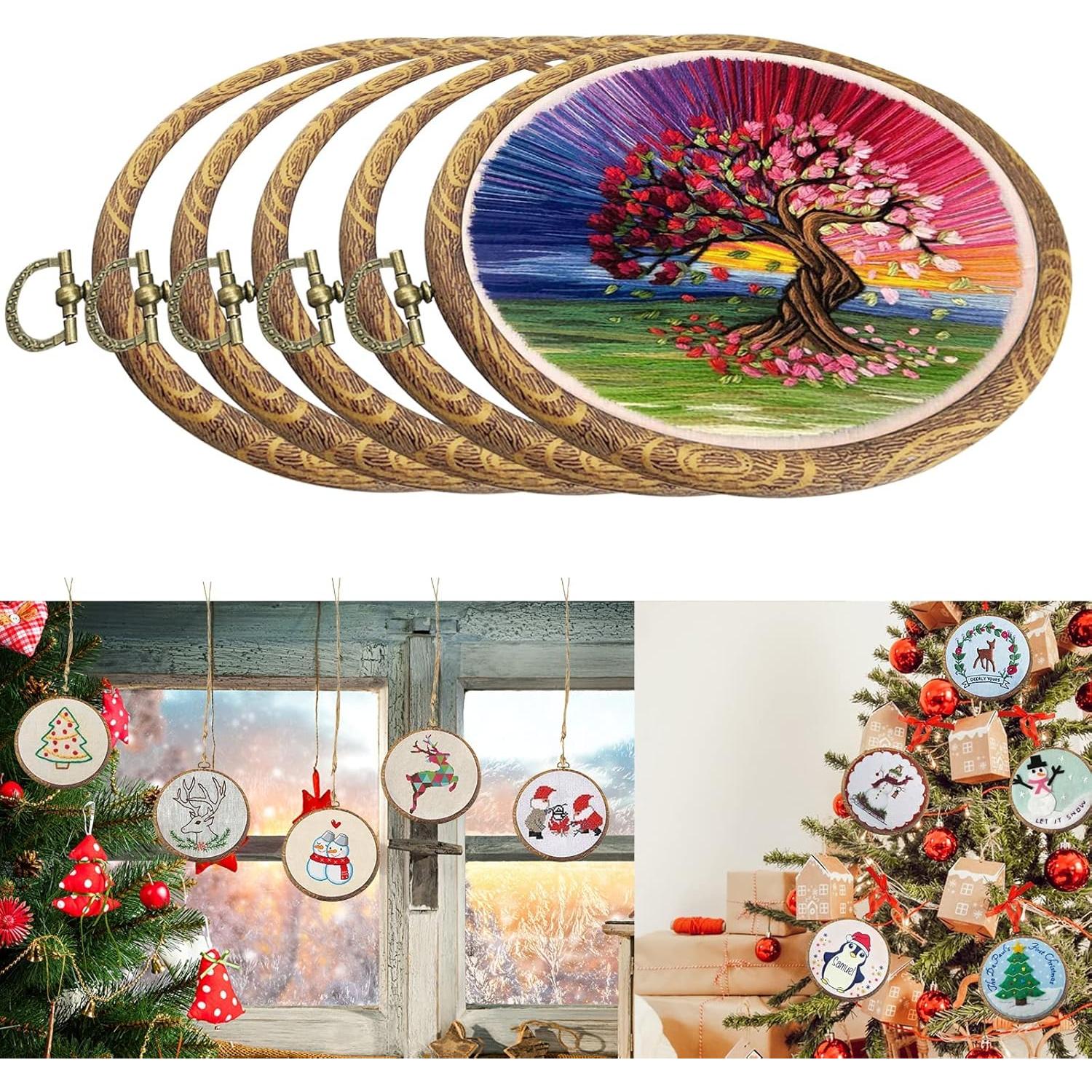 Aros de Bordado Ovalados 5PCS Guofa 12.7 x 10.16 cm Decorativos