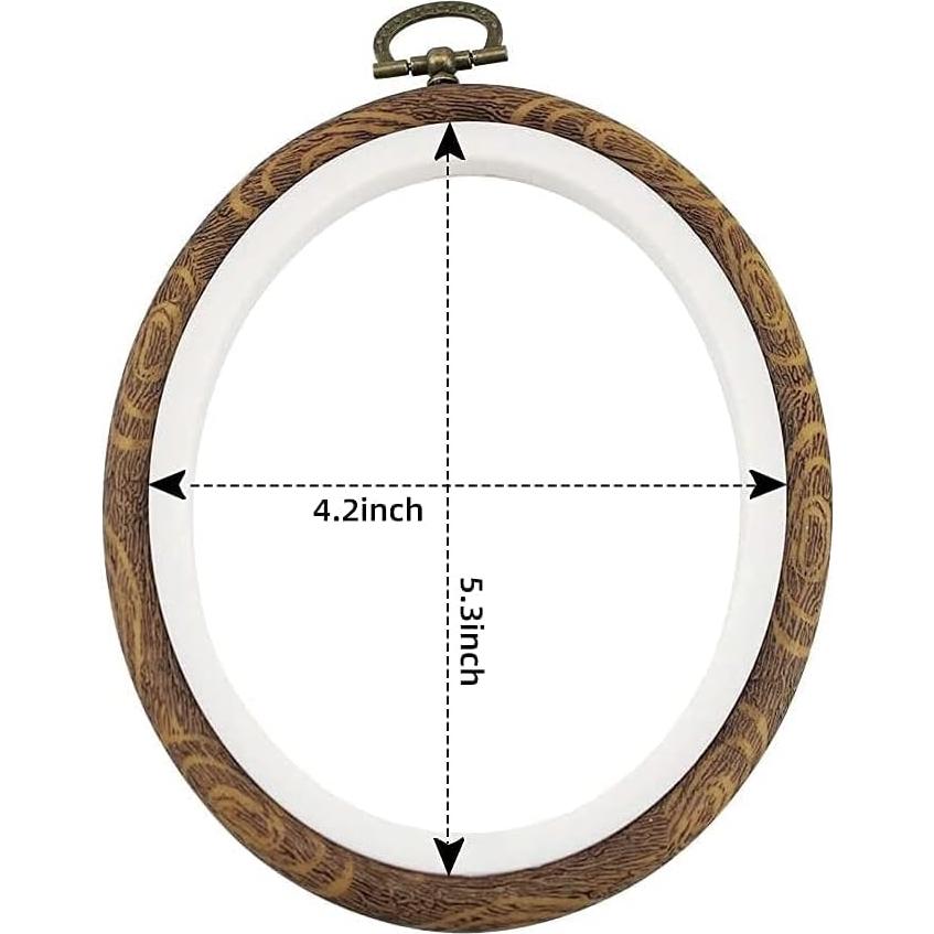 Aros de Bordado Ovalados 5PCS Guofa 12.7 x 10.16 cm Decorativos