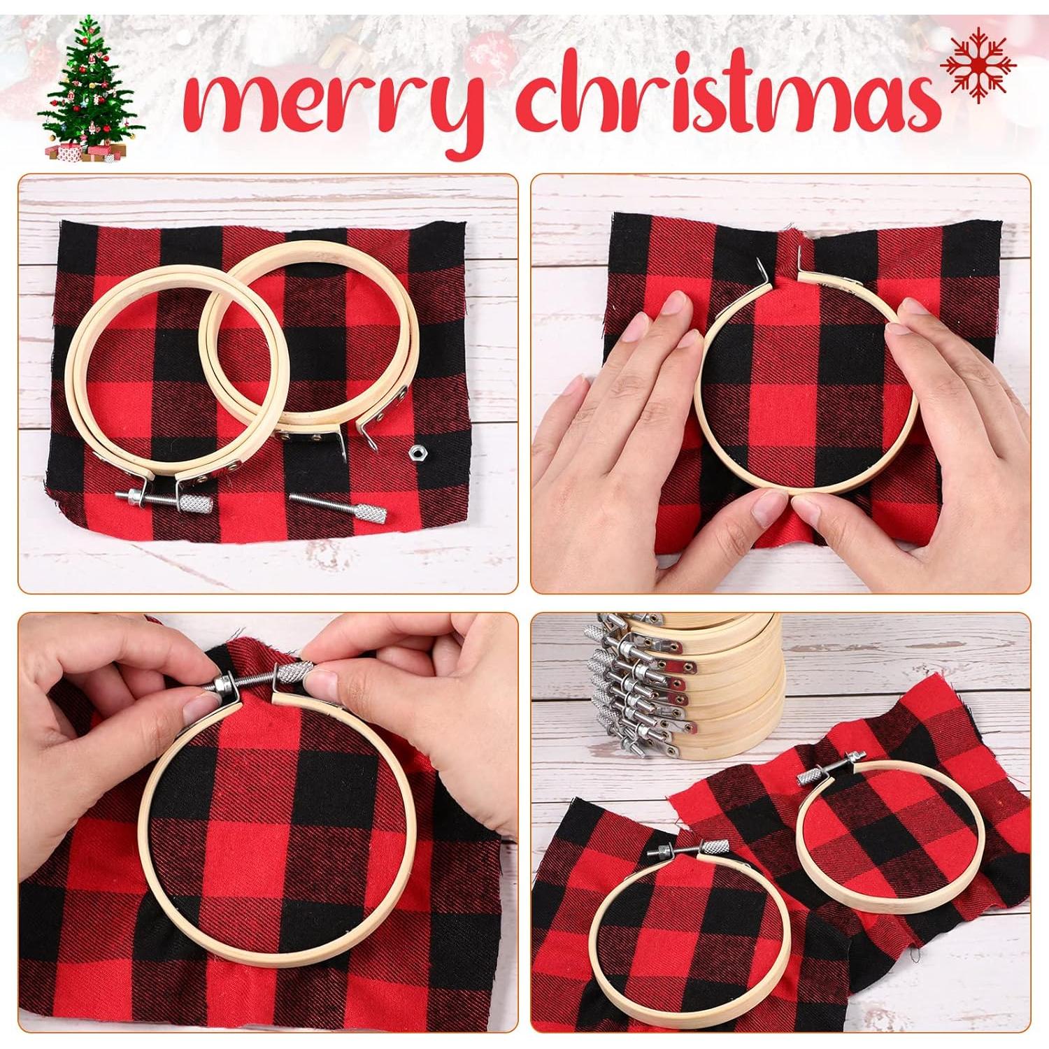 Aros de Bordado de Madera 7.62 cm - 48 Piezas para Manualidades