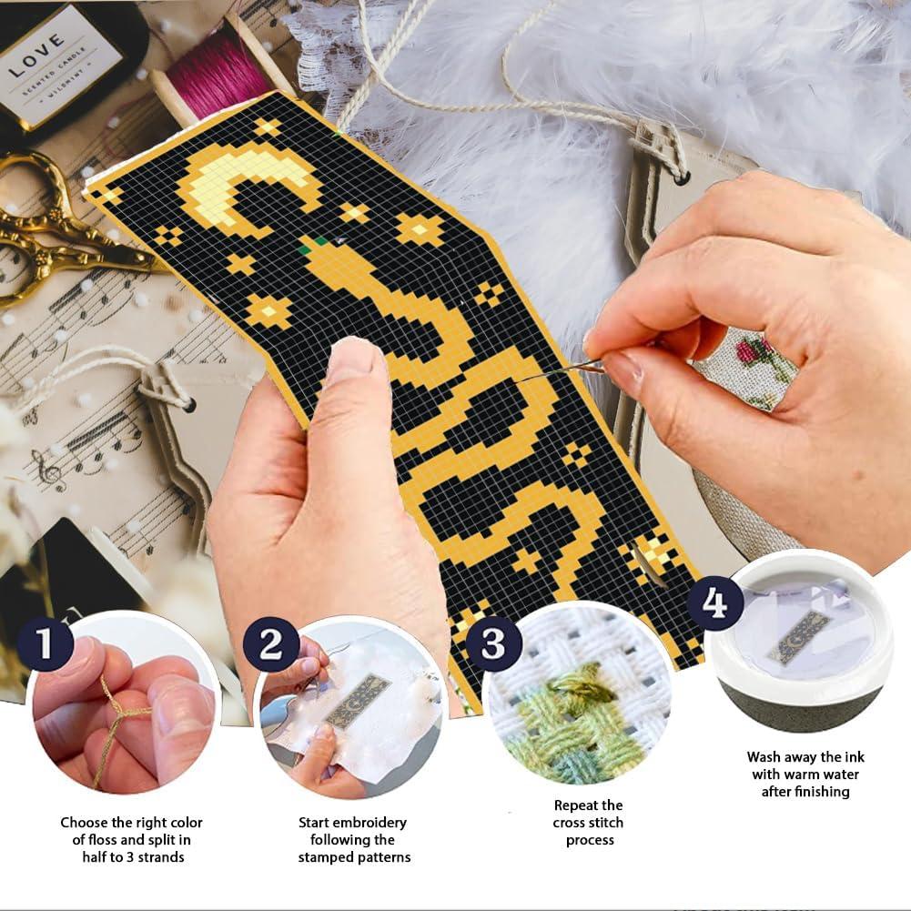 Kit de Marcadores de Punto de Cruz INFUNLY Sol Luna 6 Piezas