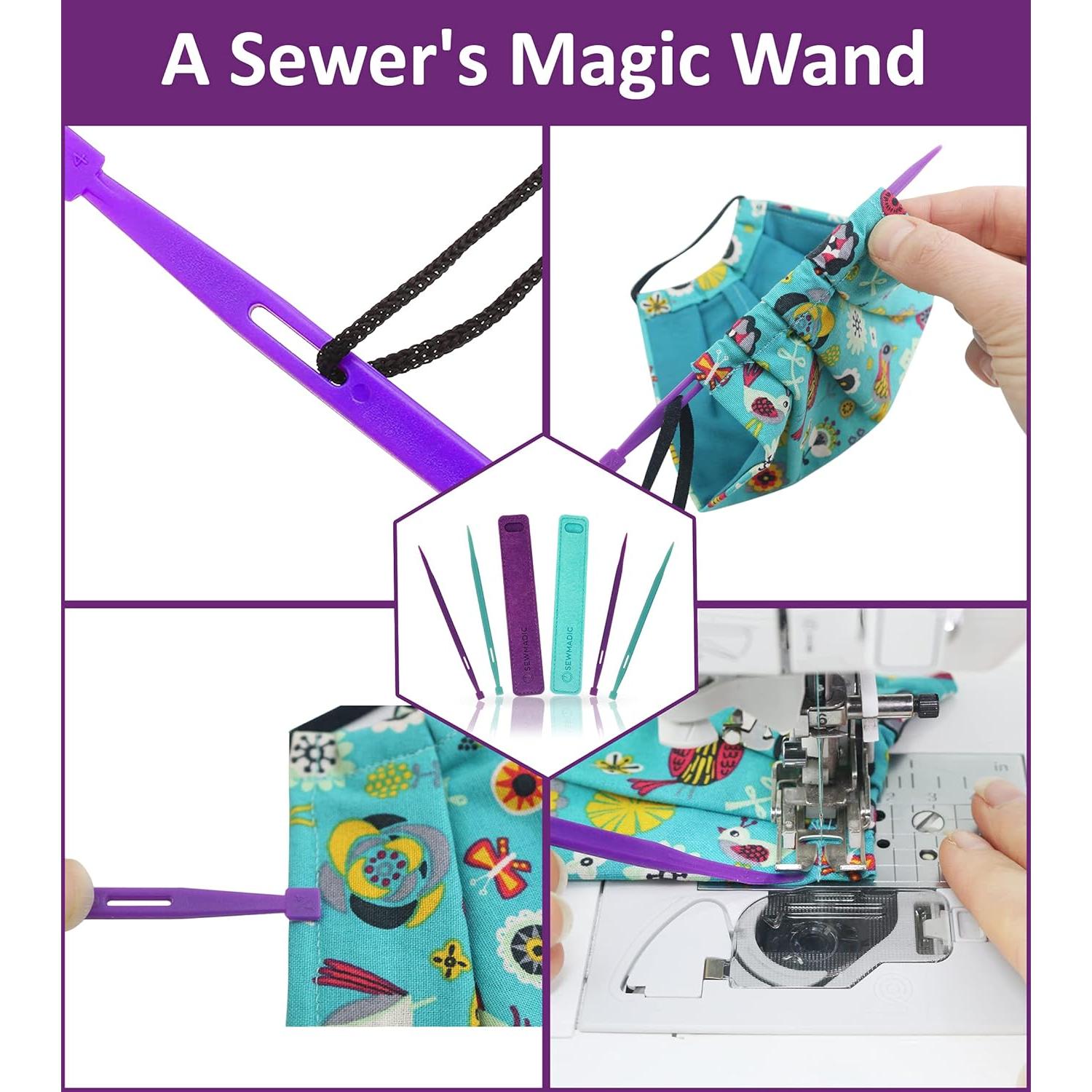 Thang Púrpura y Verde para Costura Sewmadic - 4 Piezas