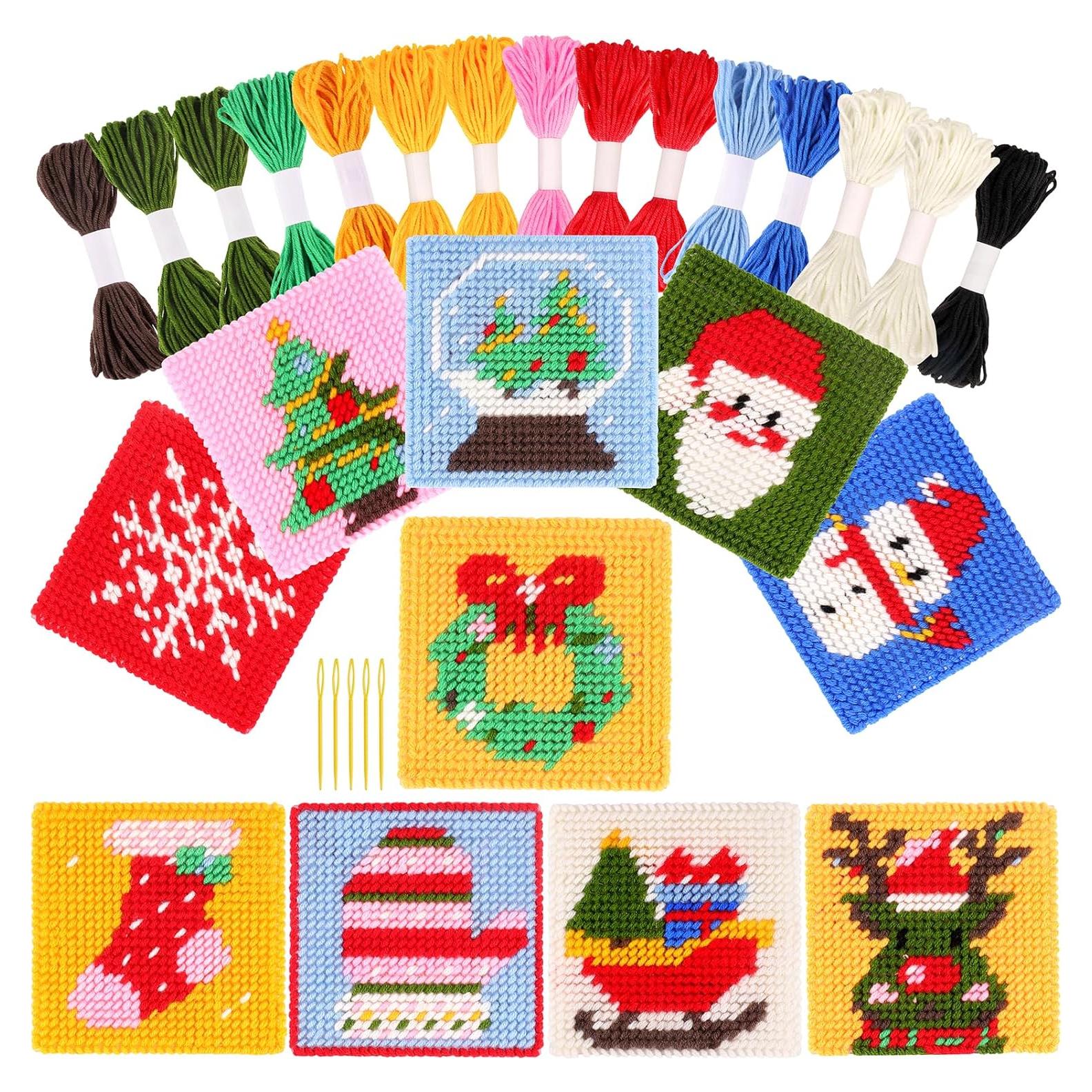 Kit de Bordado de Navidad Pllieay 10 Patrones para Principiantes