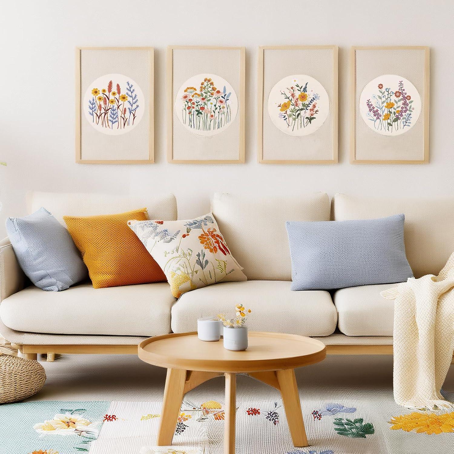 Kit de Bordado para Principiantes Cyanfour 5 Pack Floral