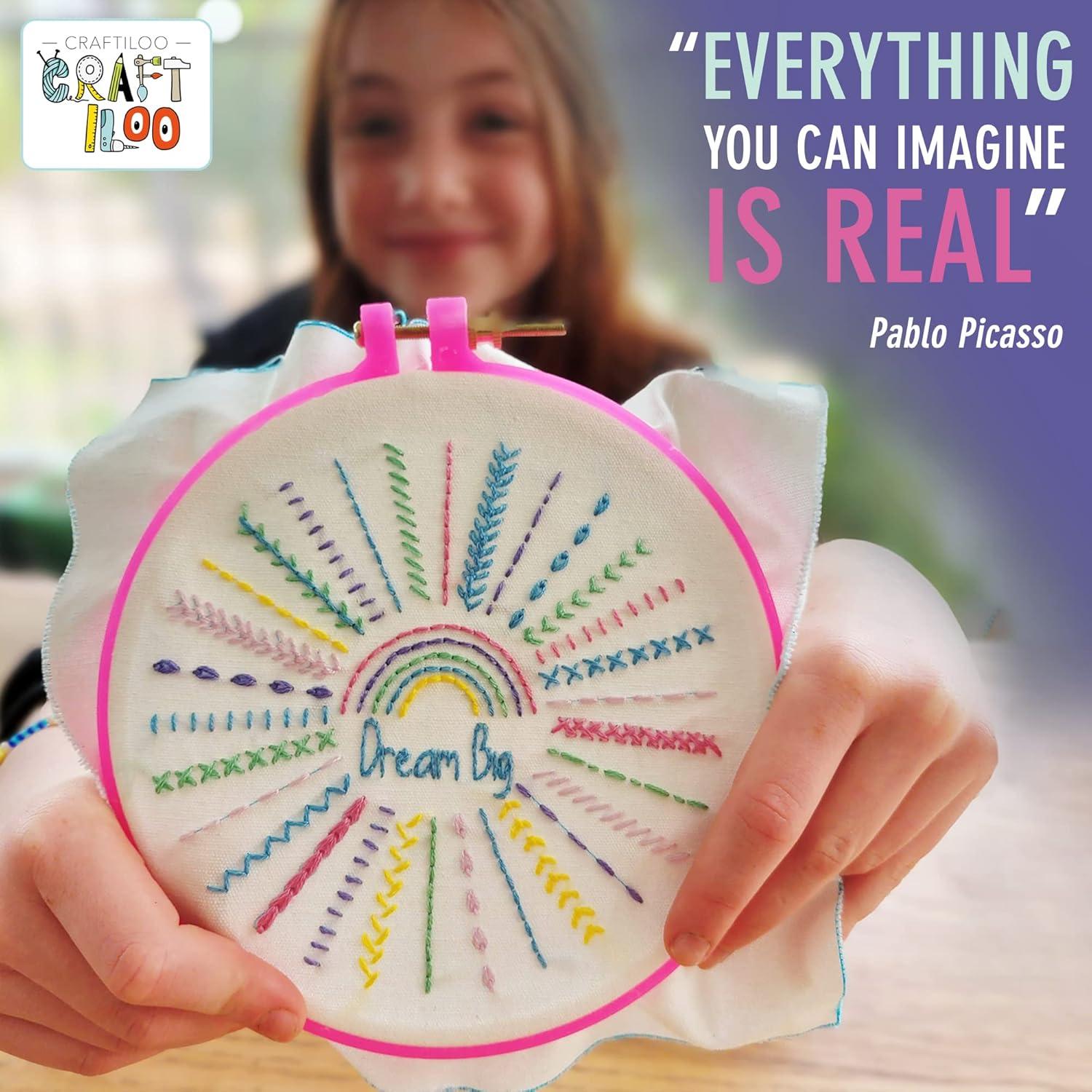 Kit de Bordado CRAFTILOO para Niños - 10 Patrones Preimpresos