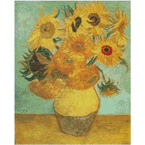 Kit de Bordado a Mano Max Stitch Girasoles Van Gogh 38x45 cm
