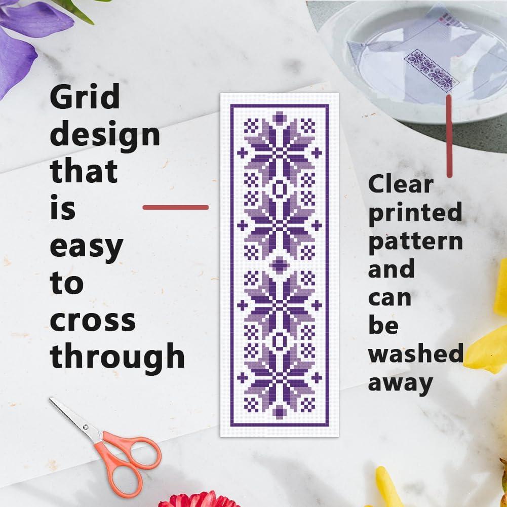 Kit de Marcadores de Punto de Cruz INFUNLY 12 Piezas Floral