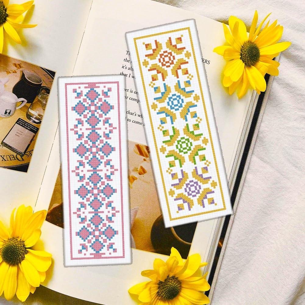 Kit de Marcadores de Punto de Cruz INFUNLY 12 Piezas Floral