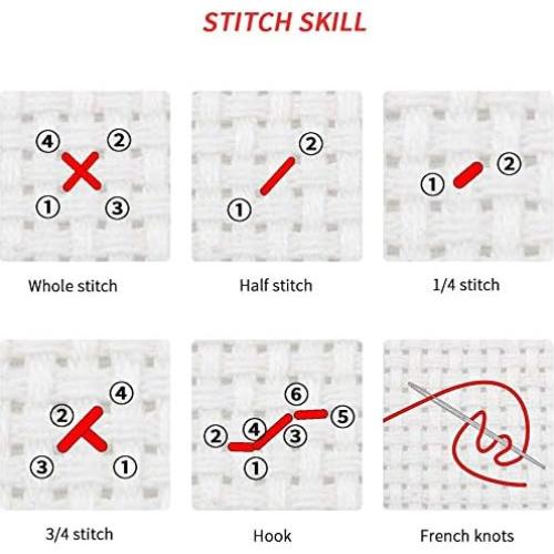 Kit de Bordado de Cruce Funchey 45.72x45.72 cm para Principiantes