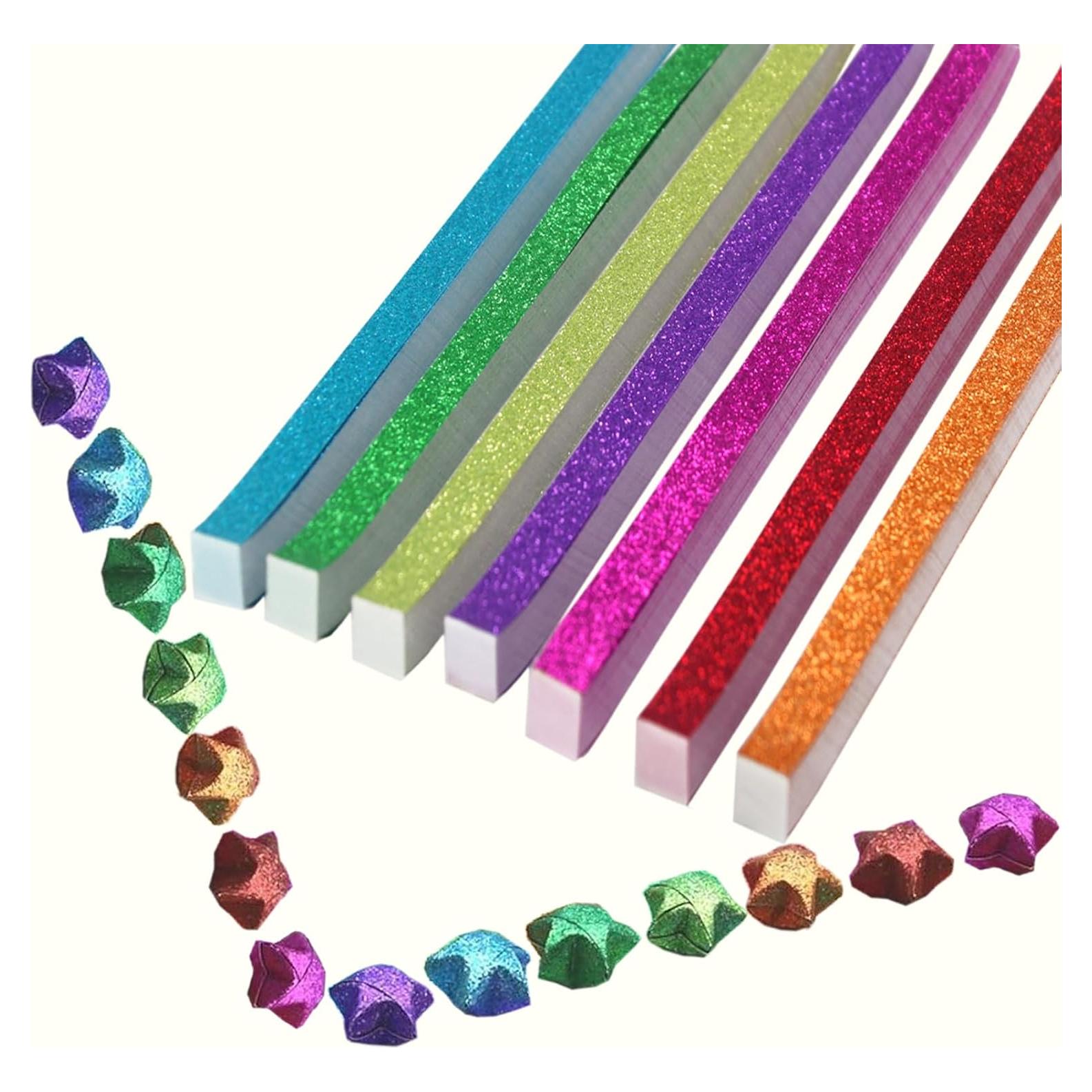 Papel de Origami Brillante Hvogvok - 520 Hojas 7 Colores