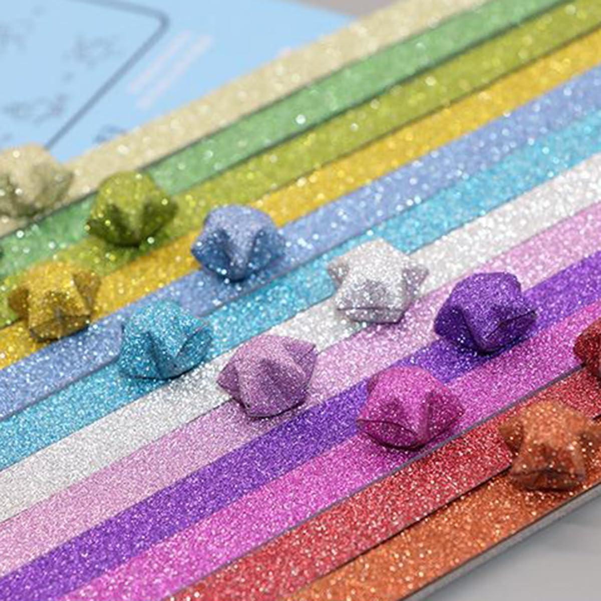 Papel de Origami Brillante Hvogvok - 520 Hojas 7 Colores