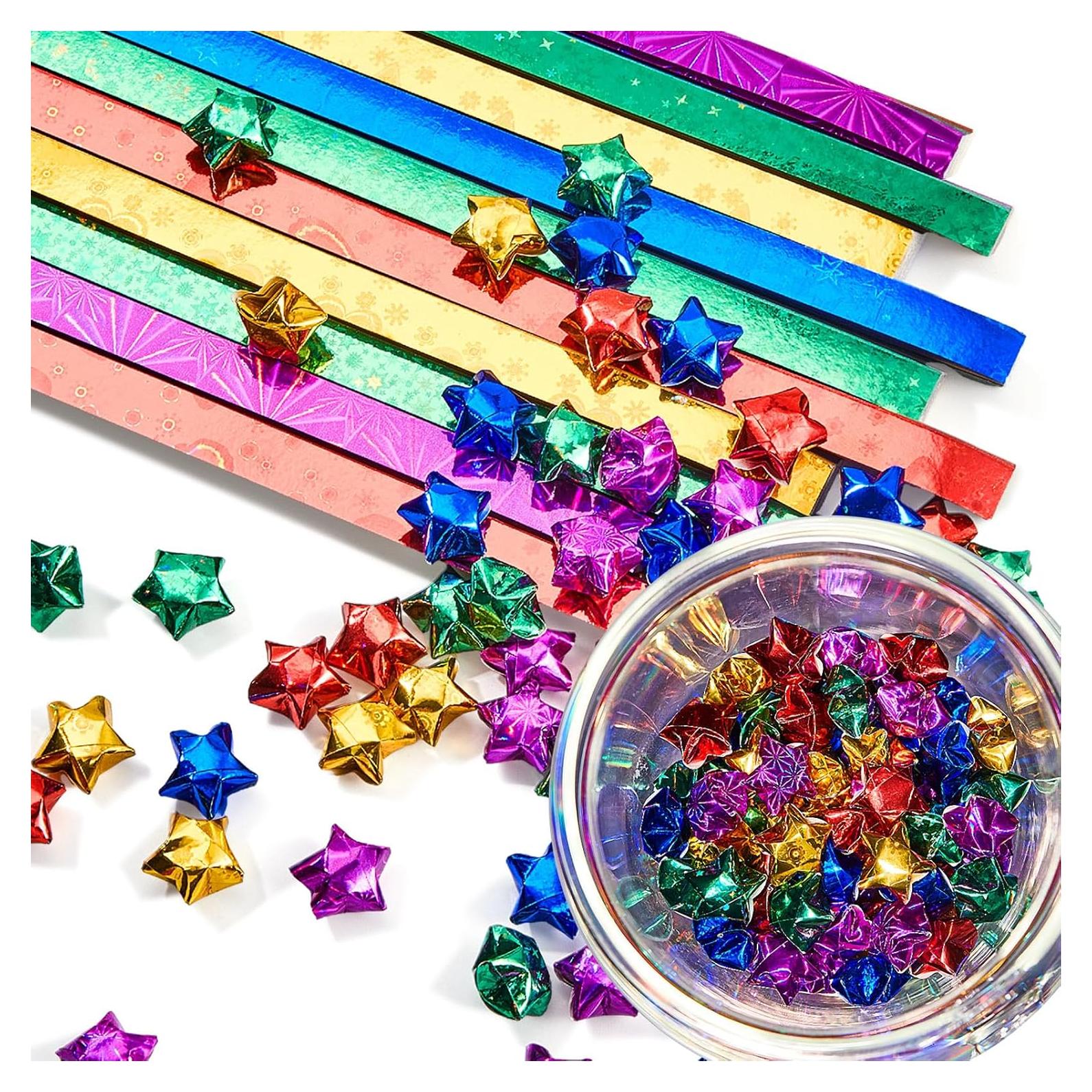 Kigeli 1000 Hojas Papel de Aluminio Origami Colorido 1.02x24.89cm