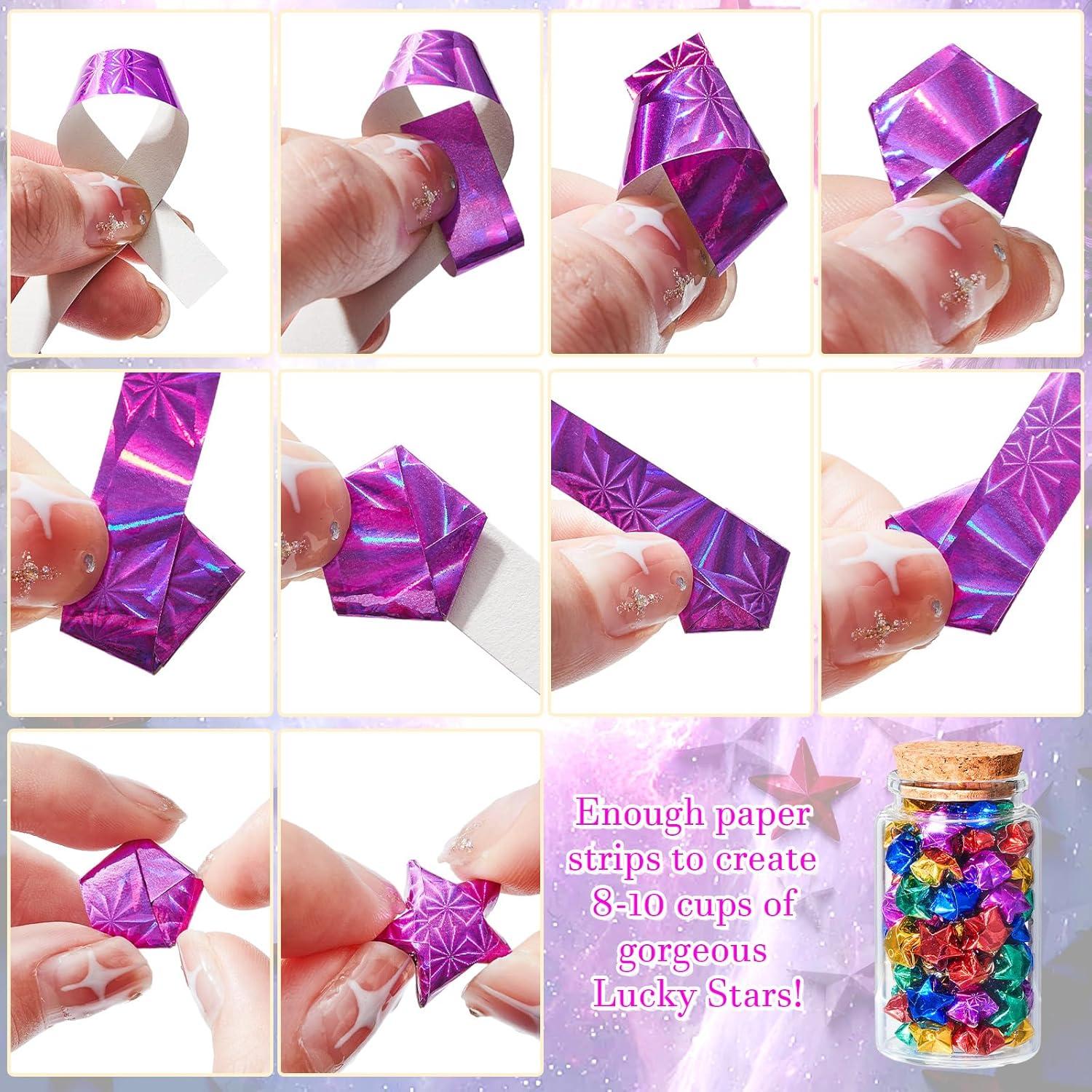 Kigeli 1000 Hojas Papel de Aluminio Origami Colorido 1.02x24.89cm