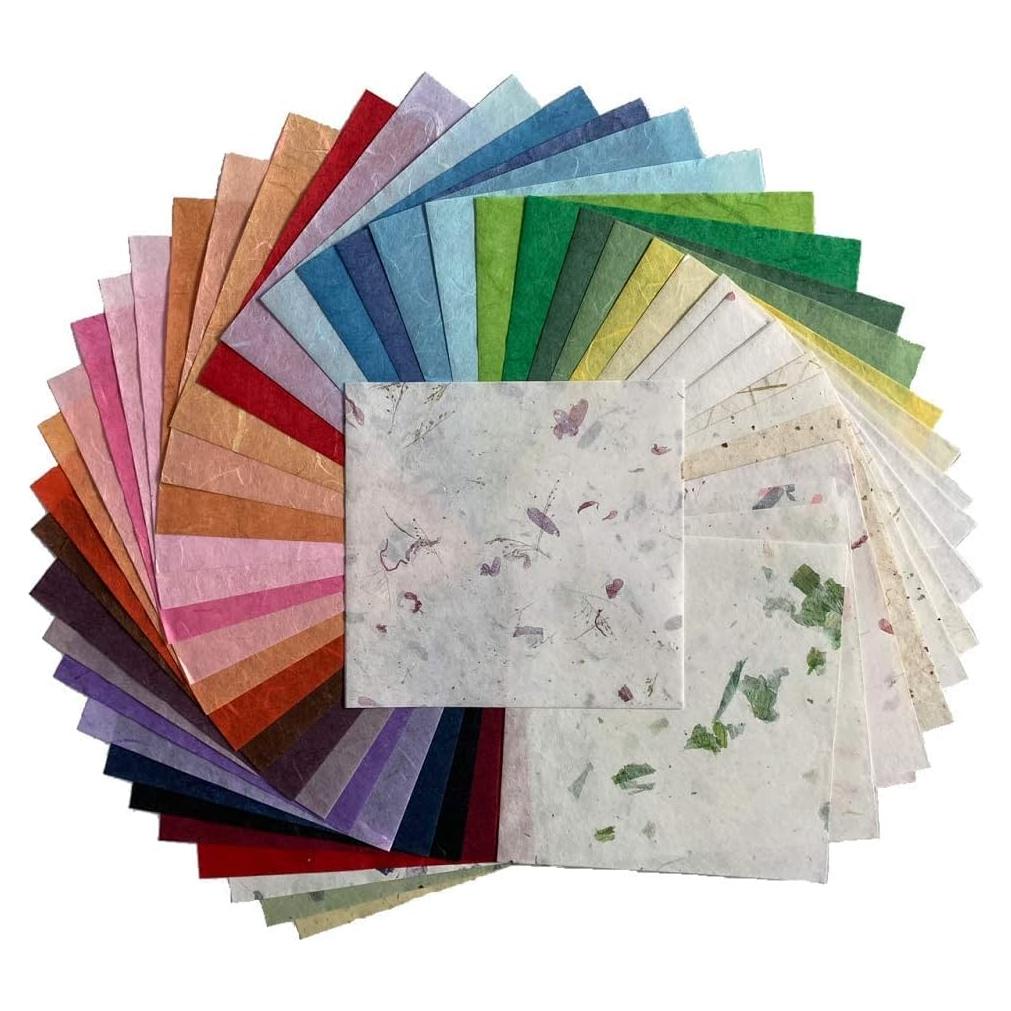 50 Hojas Papel de Origami Morera 15x15cm Colores Mezclados
