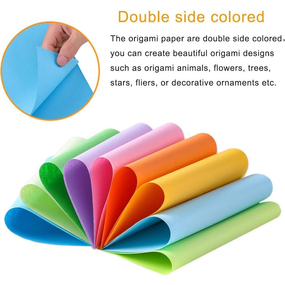 Papel de Origami A4 Colorido 100 Hojas 70gsm Doble Cara