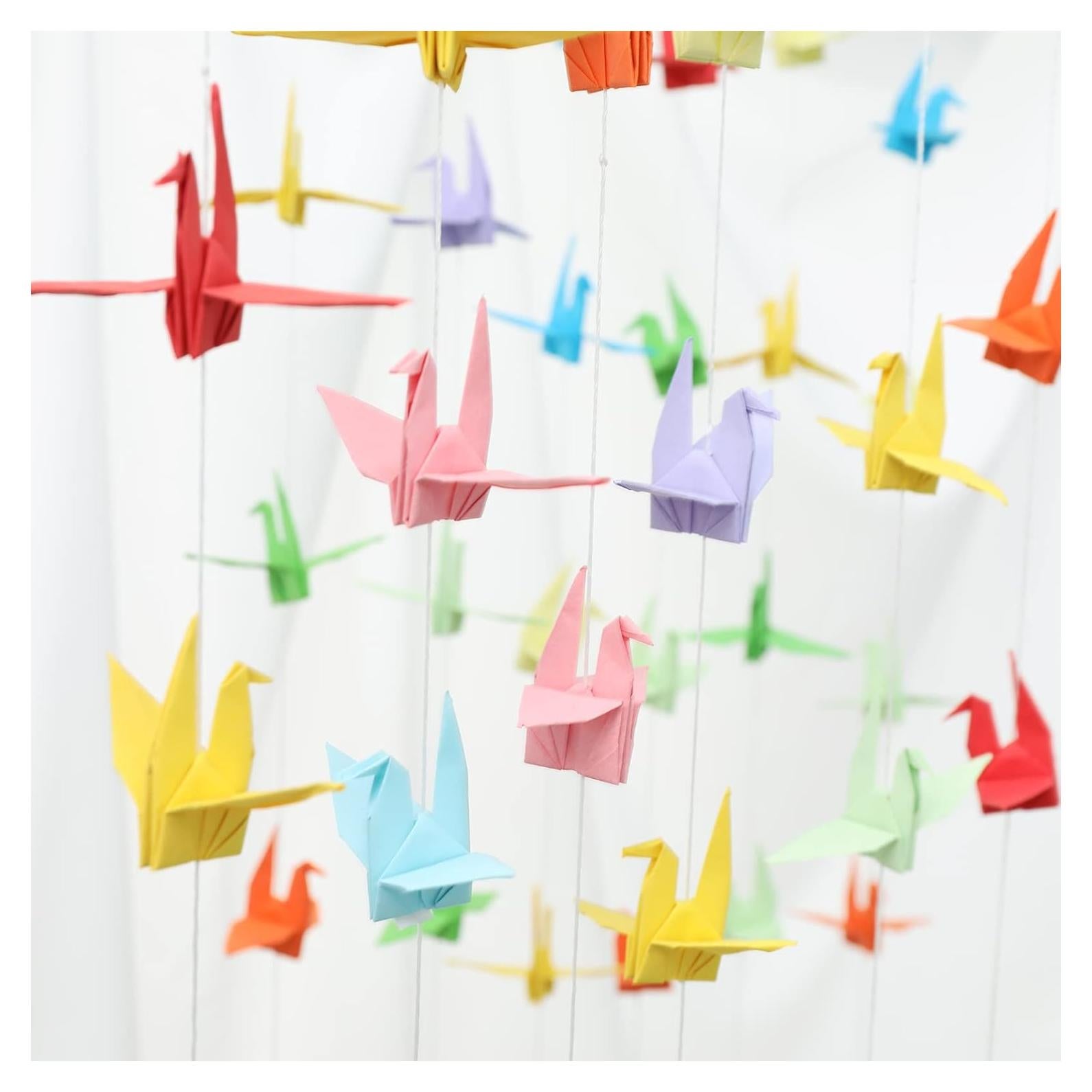 Guirnaldas de Grullas de Papel Whaline 5 Cuerdas 1.4m Arcoíris