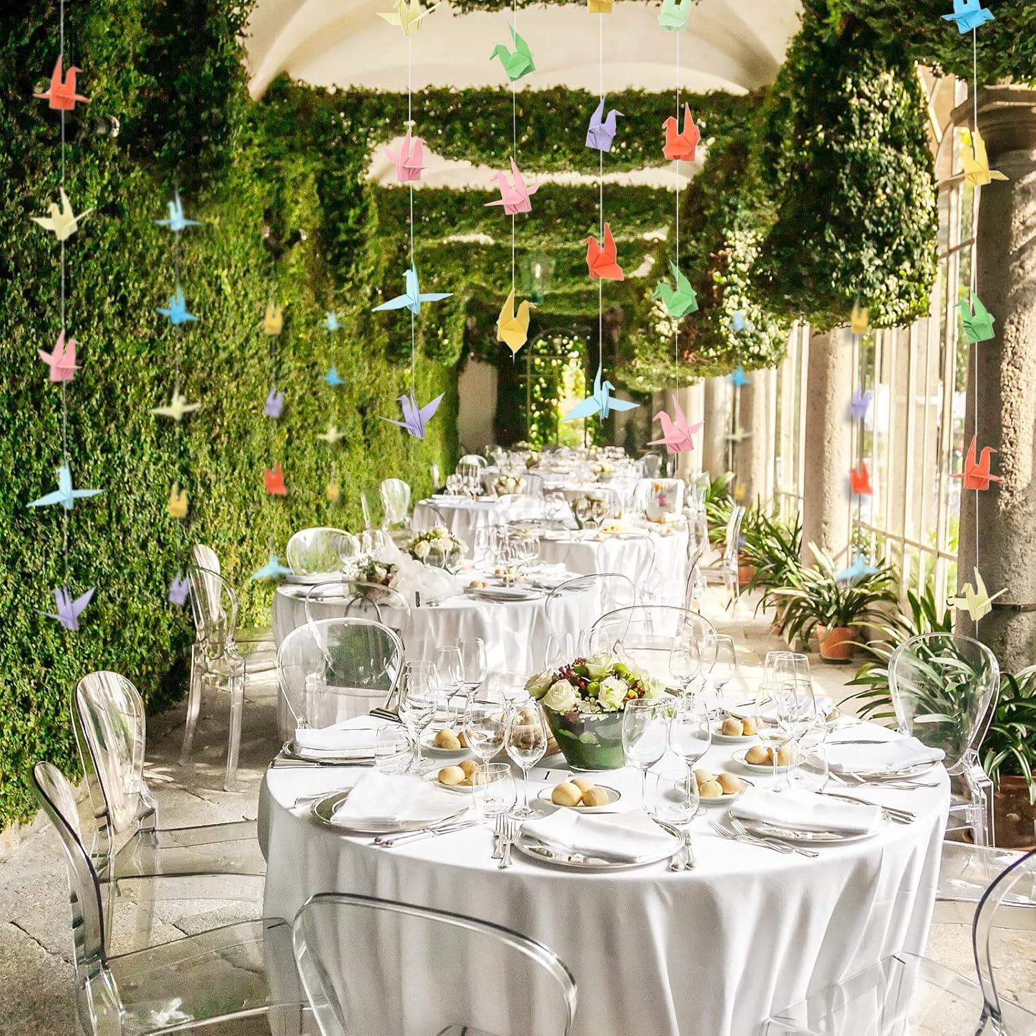 Guirnaldas de Grullas de Papel Whaline 5 Cuerdas 1.4m Arcoíris