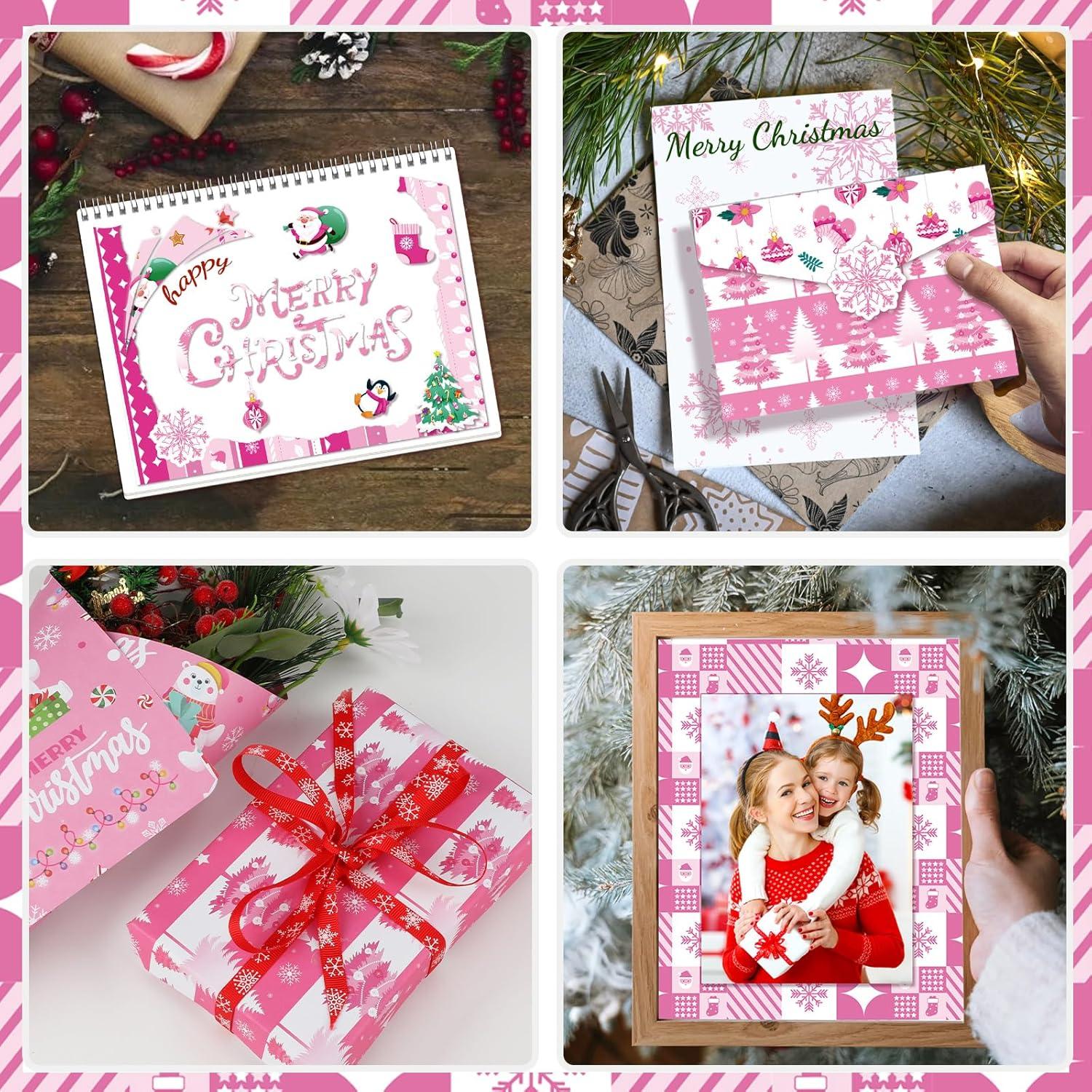 Papel de Scrapbook Navidad Konsait 24 Hojas 30x30cm Rosa