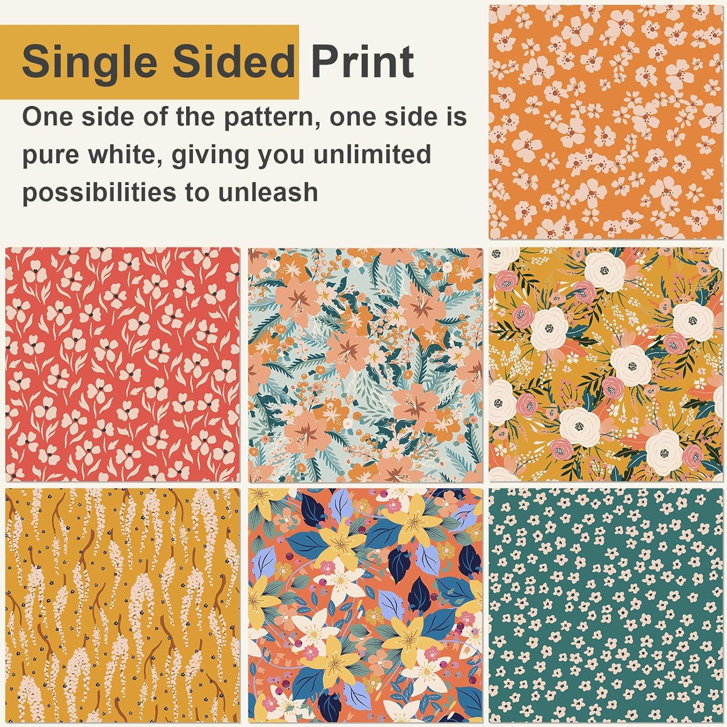 28 Papeles de Scrapbook Floral Naszonus 30x30cm Botánico 2