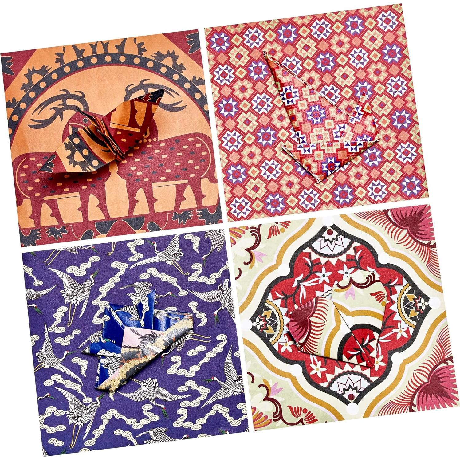 Papel de Origami Étnico 50 Hojas 15x15 cm Mate Premium