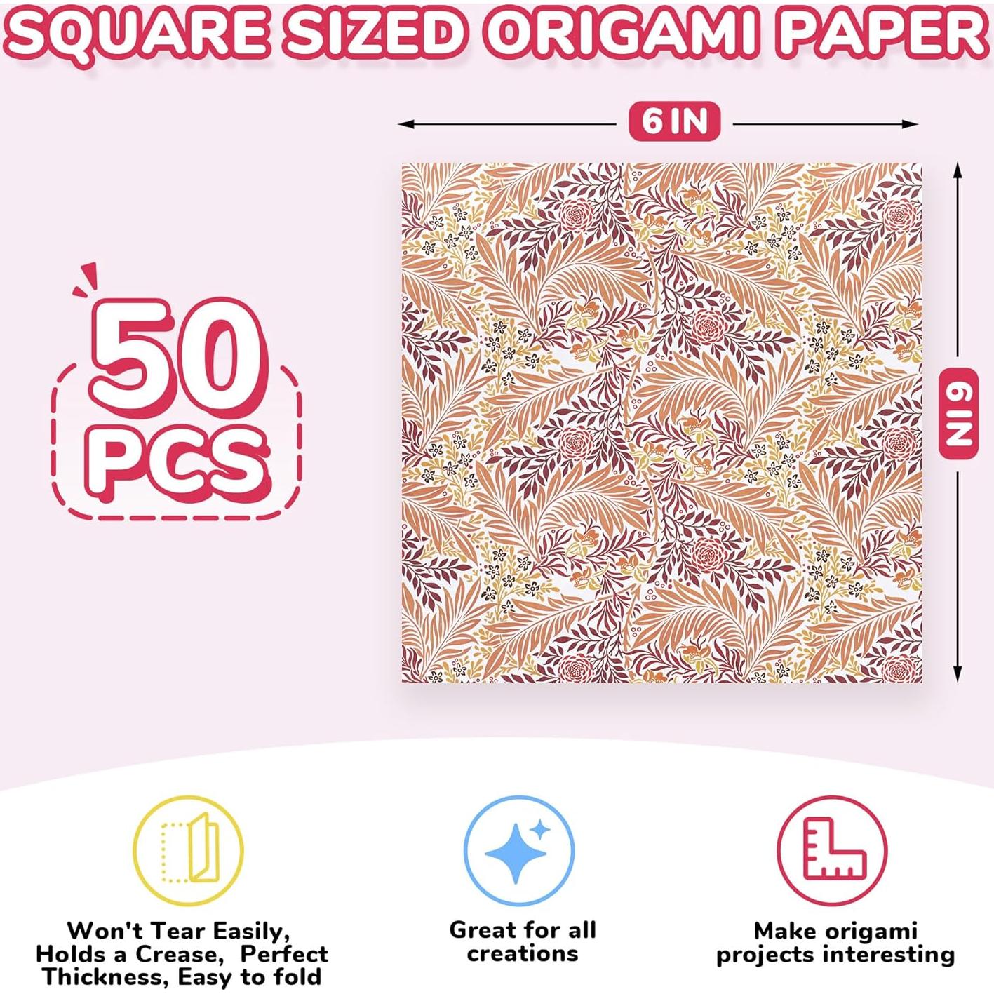 Papel de Origami Étnico 50 Hojas 15x15 cm Mate Premium