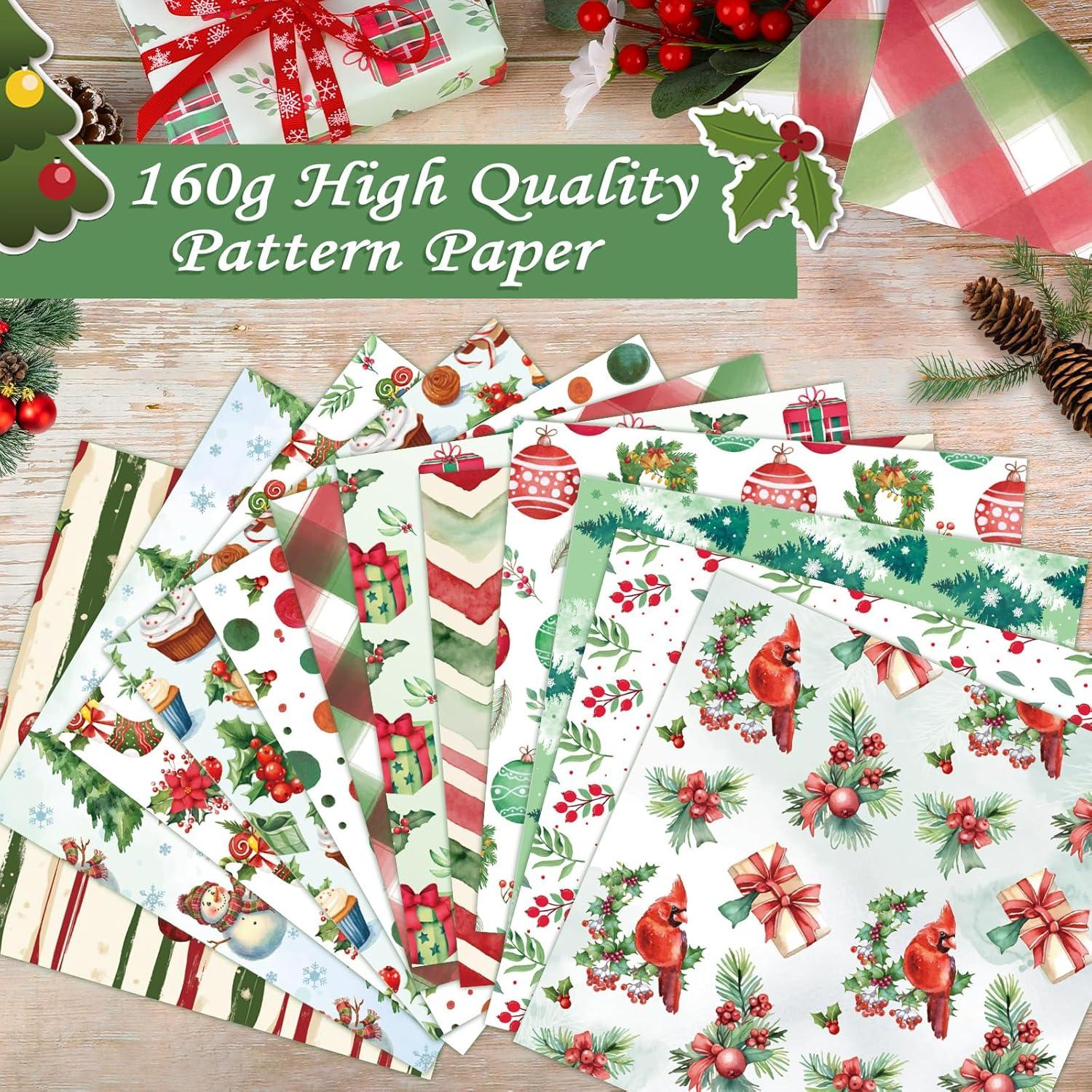 Papel de Scrapbook Navidad Konsait 30x30cm Doble Cara 24 Hojas