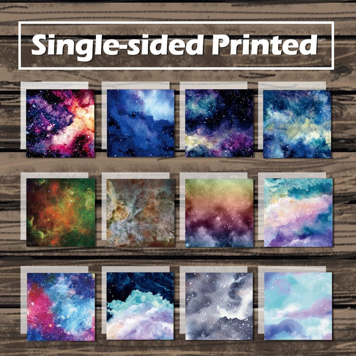 Bloc de Papel para Scrapbook YASMEN 24 Hojas 15.24 cm Cielo Estrellado