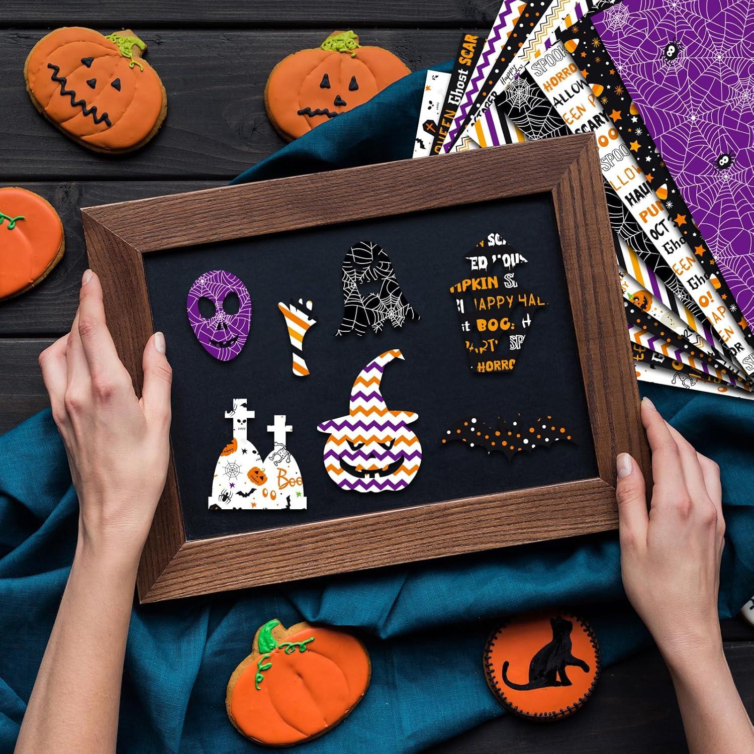 Papel Decorativo Halloween Morcheiong 55 Hojas A4 Doble Cara